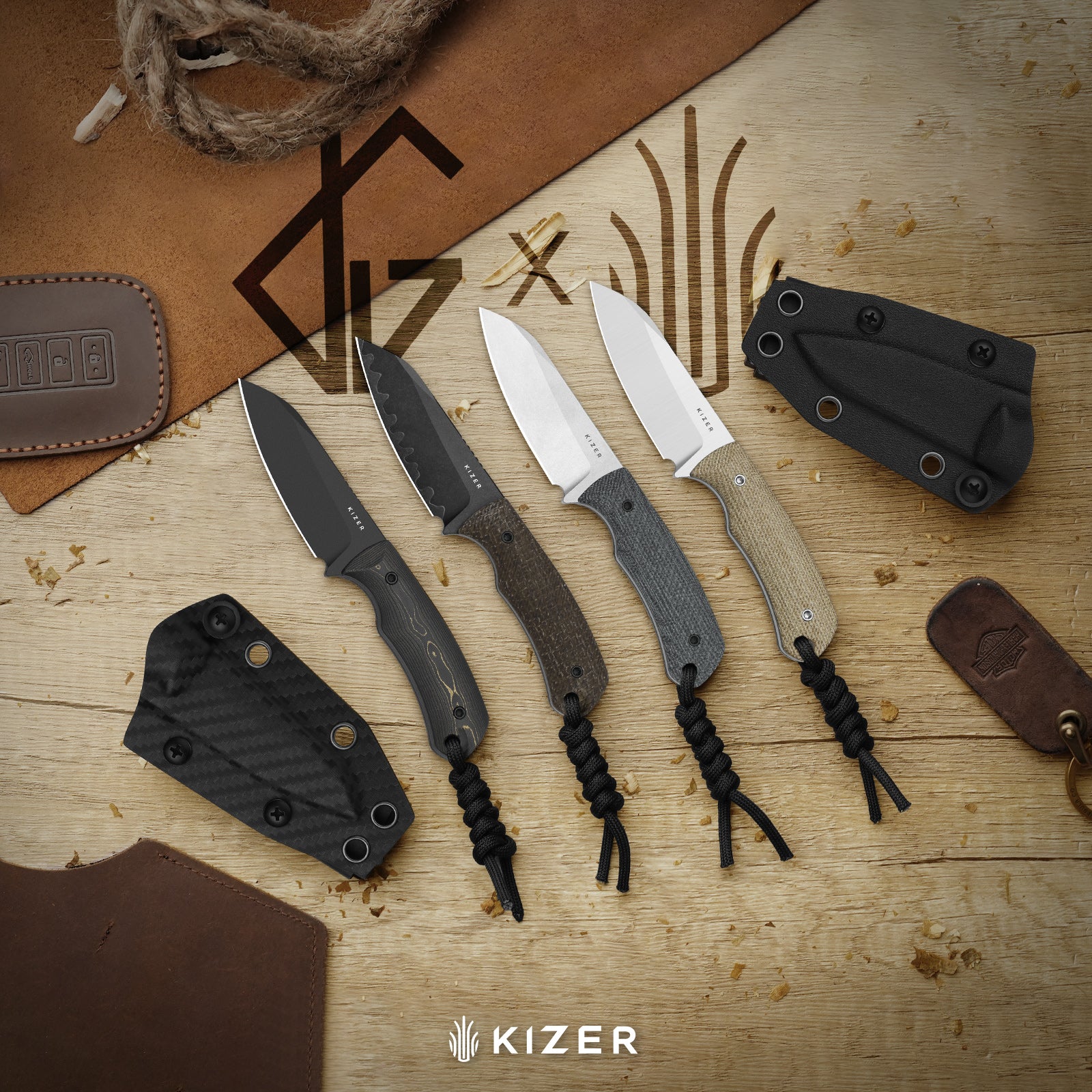 Field Mouse | 14C28N | Norplex UltreX™ Micarta | Fixed Blade | KizerV™ 1135A4