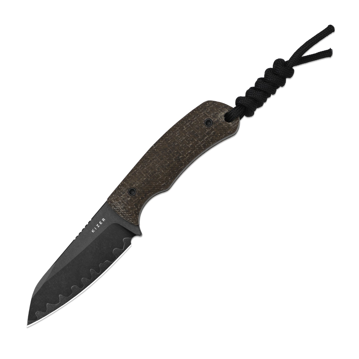 Field Mouse | 3-Layer Composite Steel | GID Canvas Micarta | Fixed Blade | KizerB™ 1135A2