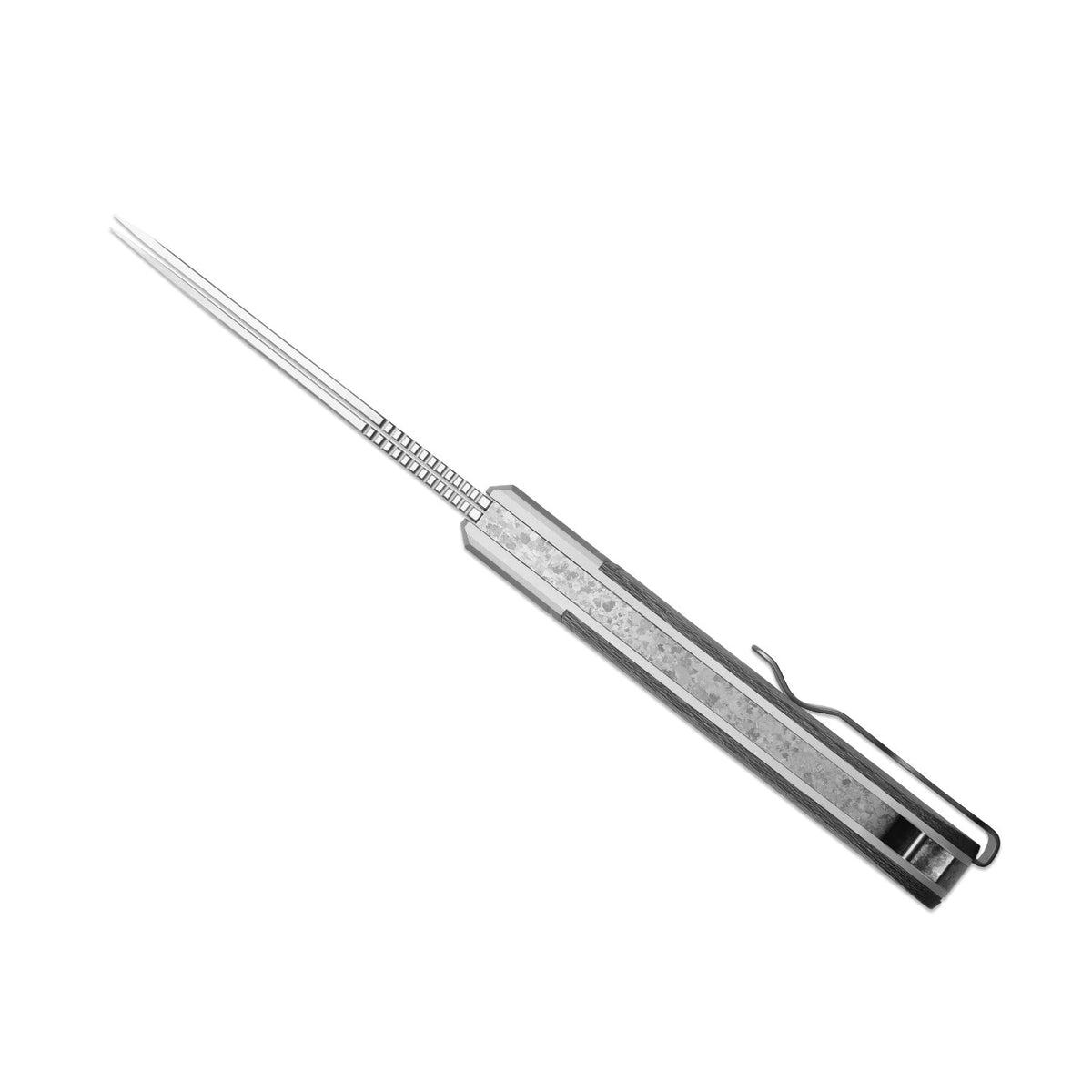 Trestle TP AirTi | BD1N Dual-Blade Clip Point & Spey Point | KStop™ 105° Half-Stop Trapper | Aluminum & Carbon Fiber | KizerB™ 3761TPA1
