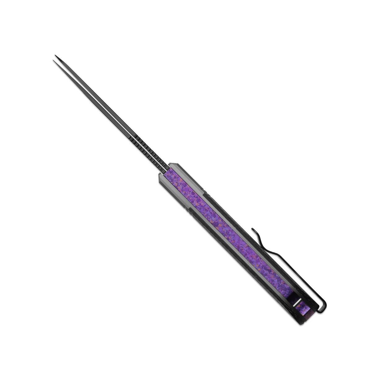 Trestle TP AirTi | BD1N Dual-Blade Clip Point & Spey Point | KStop™ 105° Half-Stop Trapper | Aluminum & Micarta | KizerB™ 3761TPA3