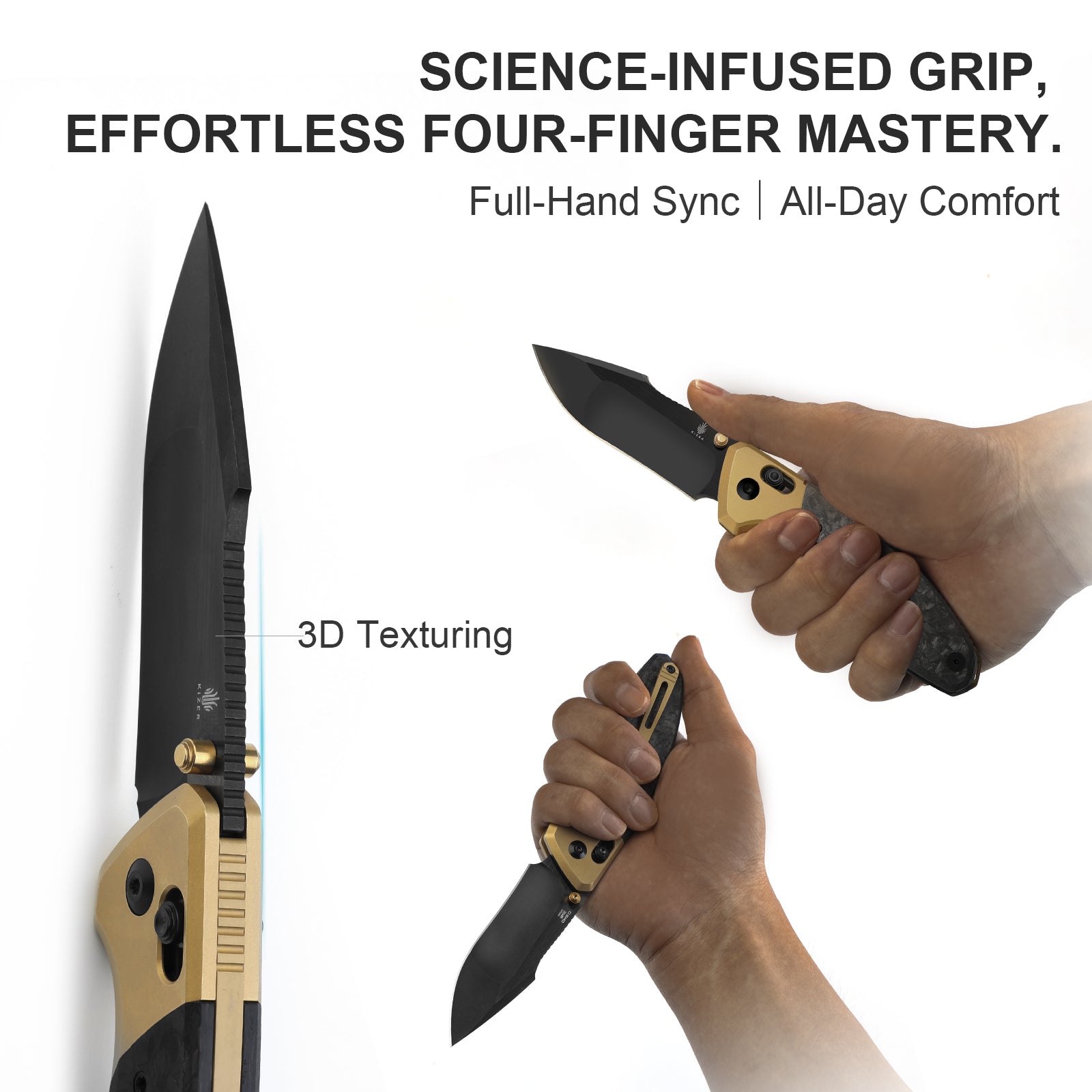 Staffi | S45VN | Titanium & Carbon Fiber | KizerB™ 3695A1