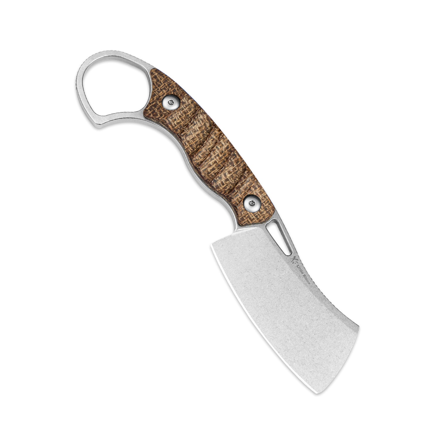 Little Rhino | AEB-L | Burlap Micarta | KizerV™ 1065A4
