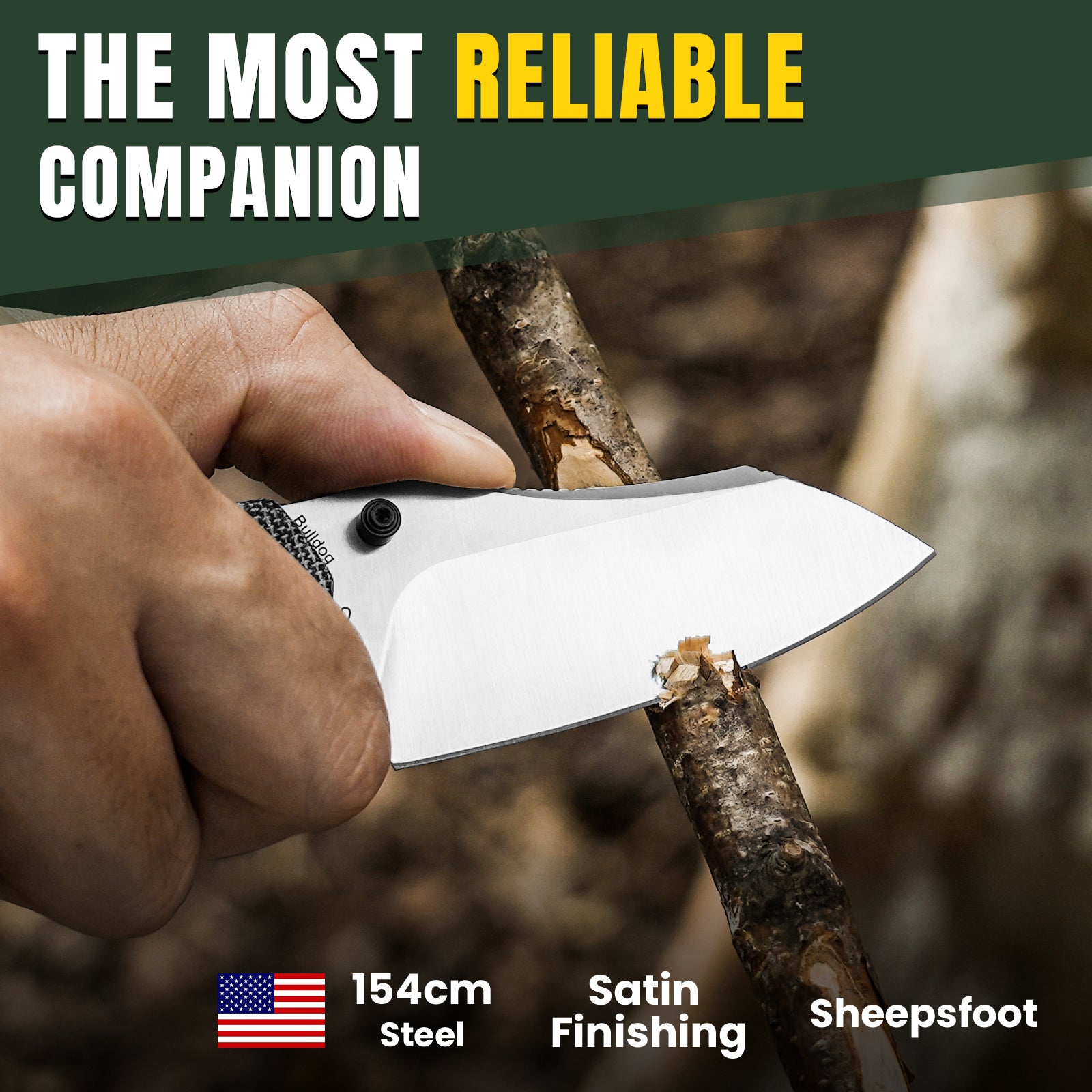 Bulldog | 154CM | Micarta | KizerV™ 3672C2