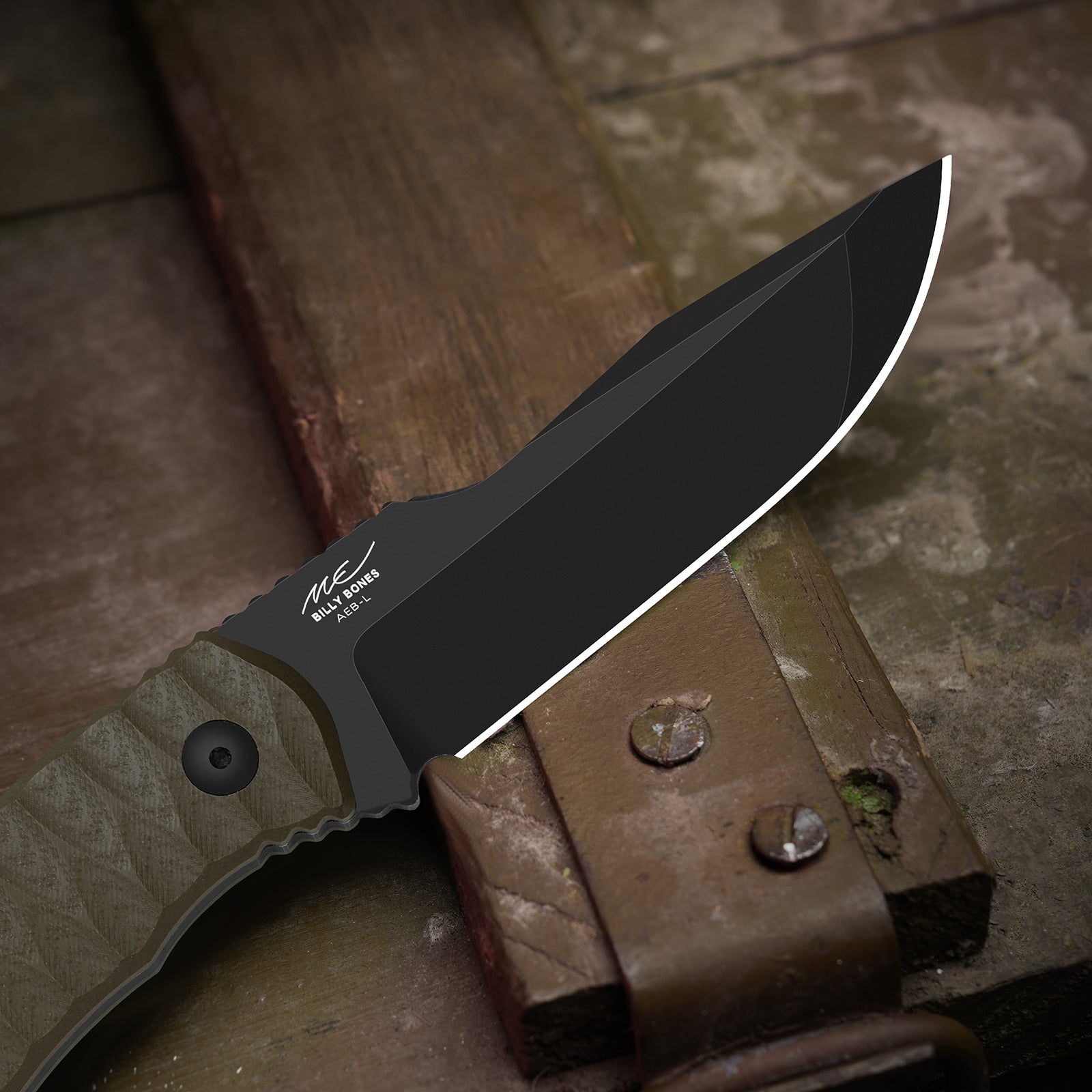 Billy Bones | Deep-Grooved G10 Handle｜Lightweight Tactical | AEB-L | Fixed Blade | KizerV™ 1115A2