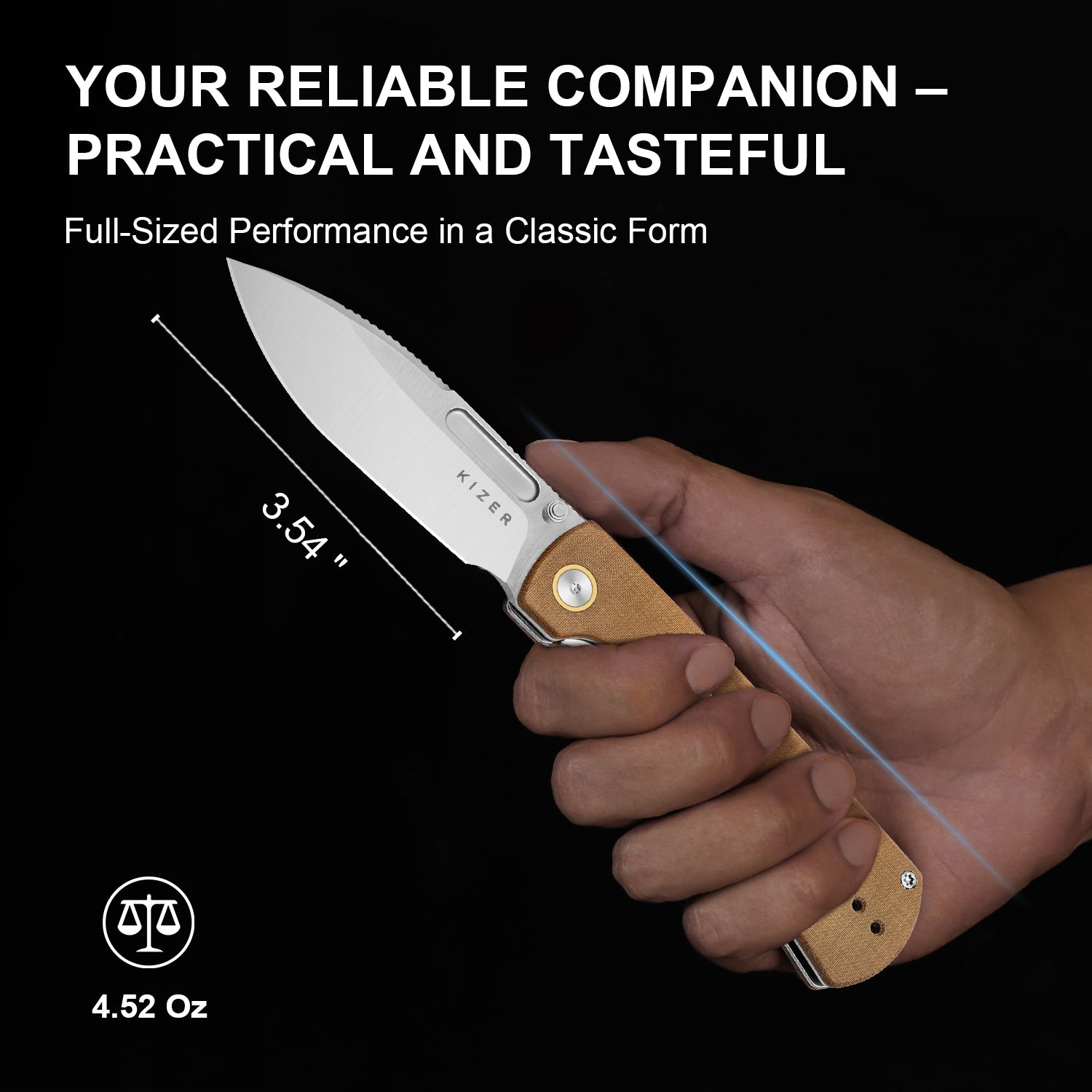 Retro | Nitro-V | Micarta & Brass | KizerV™ 4726A1
