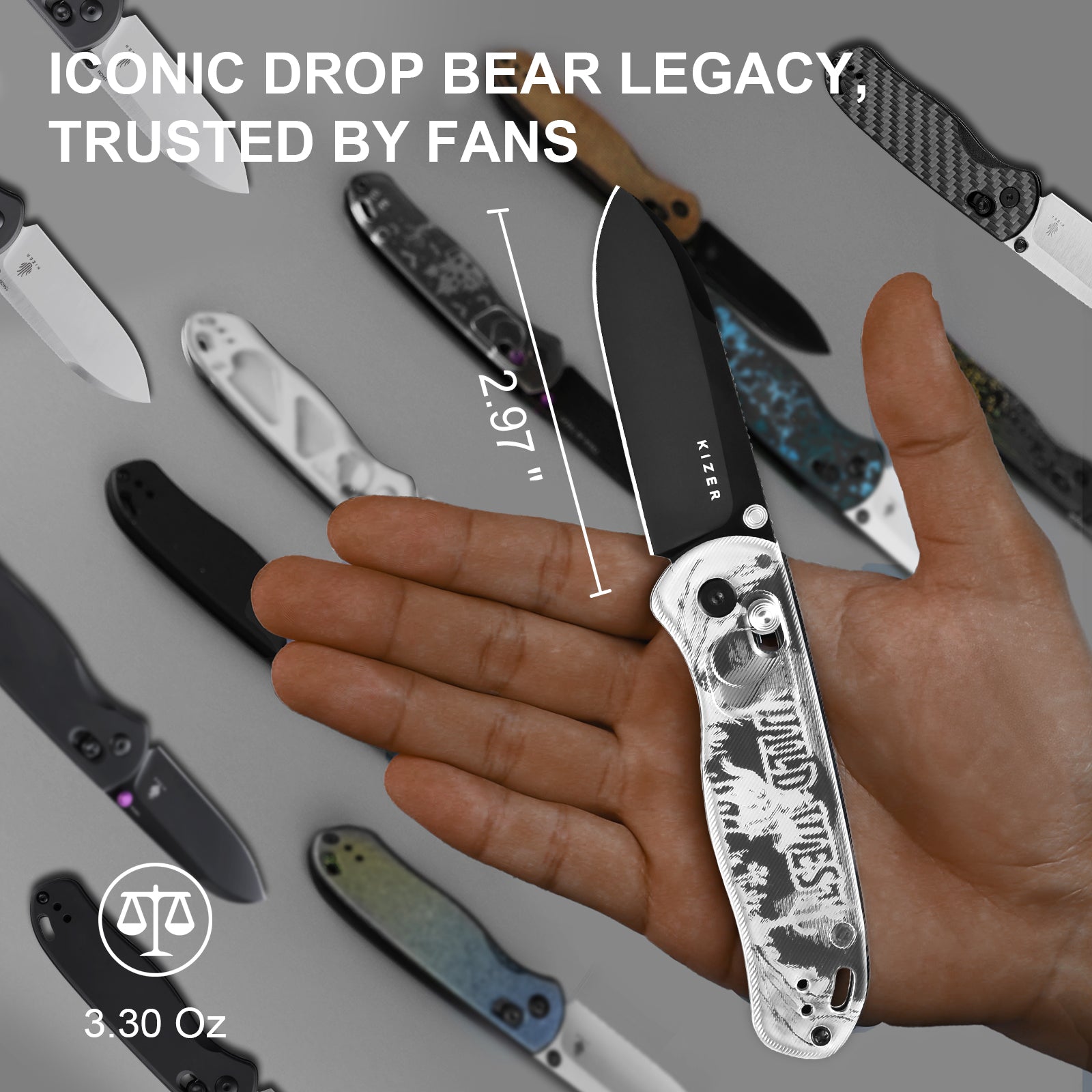 Drop Bear® | Kizer Clutch Lock™ | Nitro-V | Acrylic | KizerV™ 3619A15