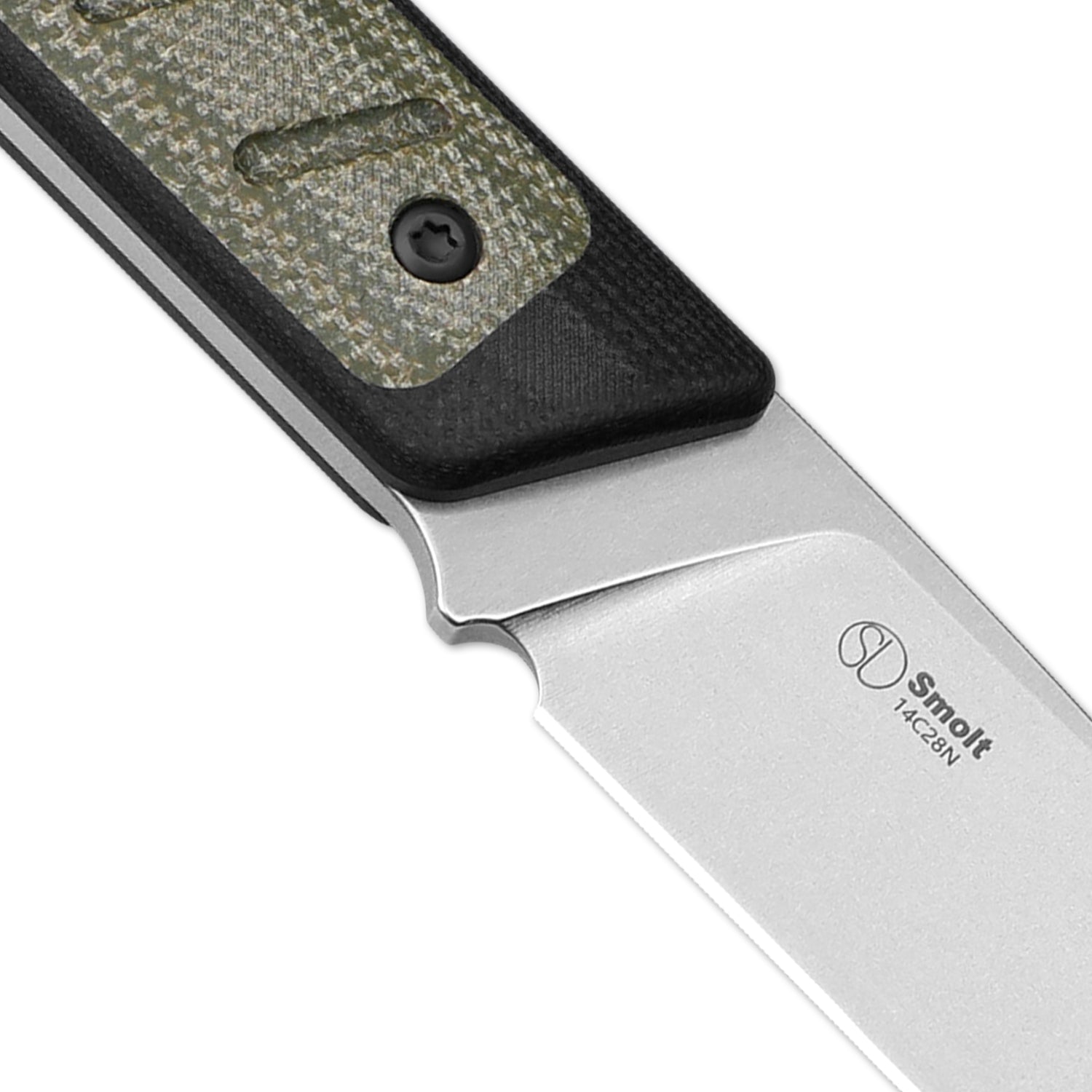 Smolt | 14C28N | Black G10 & Micarta | KizerV™ 1063A6