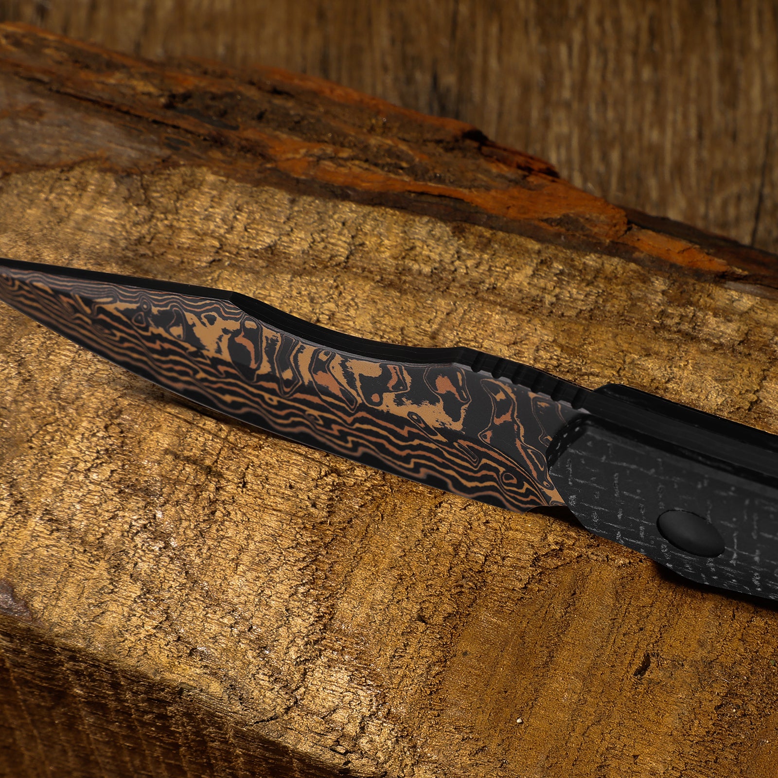 Bone | Copper Damascus + Acid-Washed | Micarta | KizerB™ 1122A2