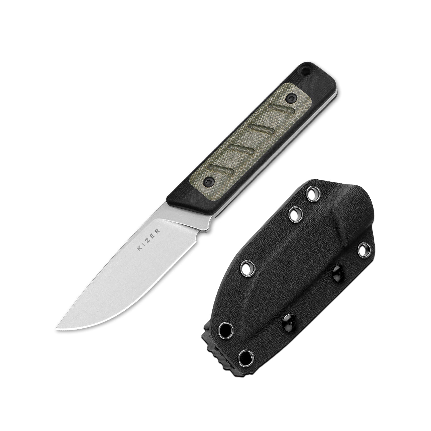 Smolt | 14C28N | Black G10 & Micarta | KizerV™ 1063A6