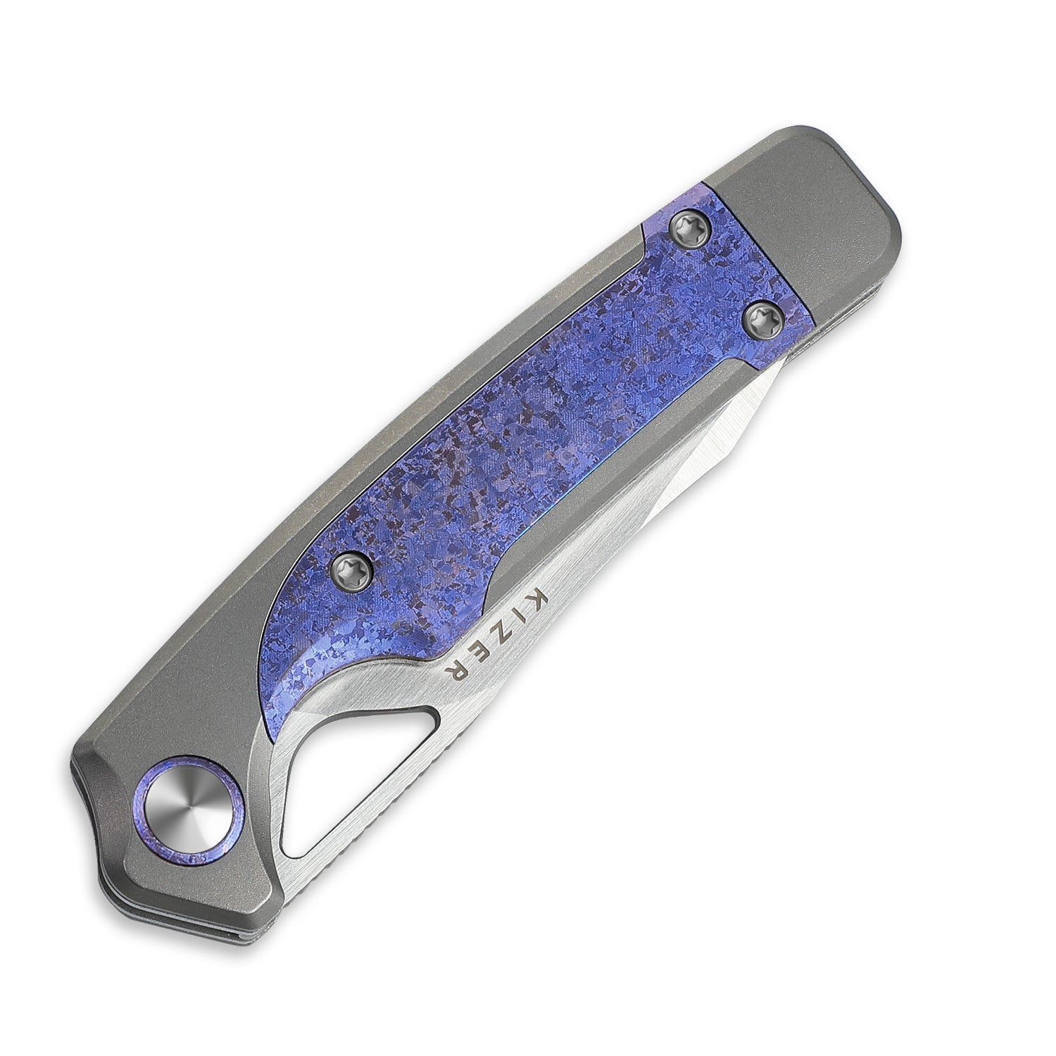 Ara | S45VN | Titanium & Purple Snowflake Titanium | KizerB™ 3729A3