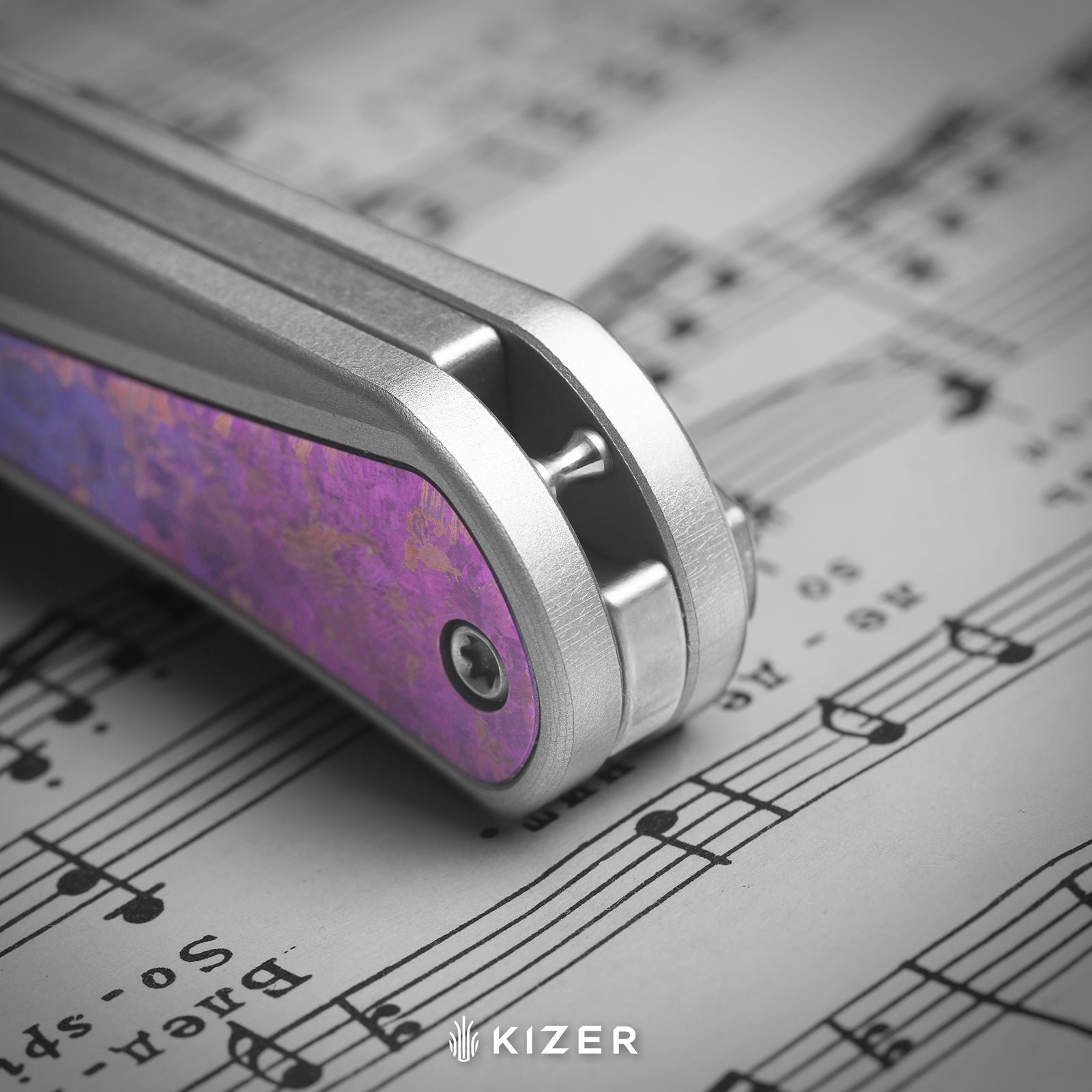 Melody | S35VN | Compound Grind | Aluminum & Panama Rosewood KizerB™ 3732A2