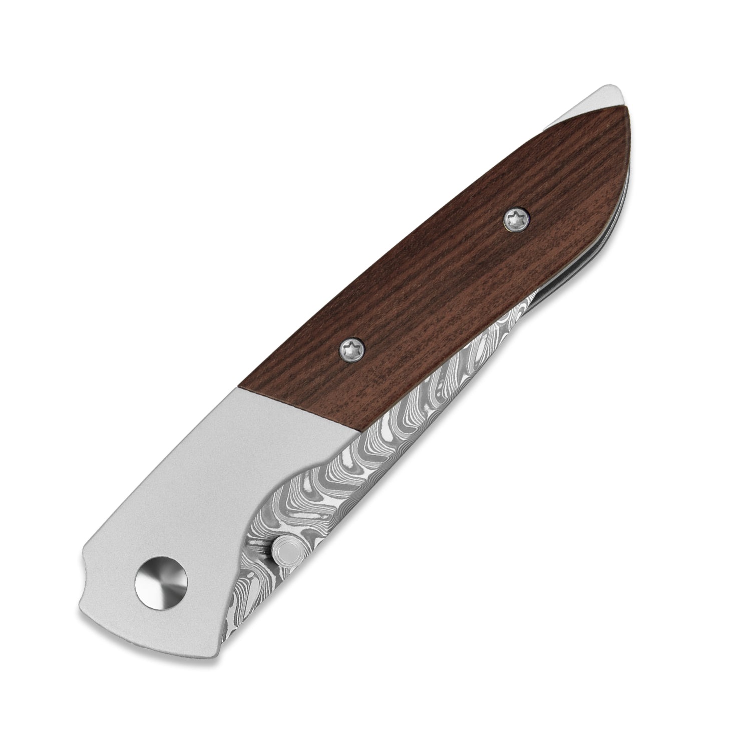 Spitfire | Damascus Steel | Aluminum & Mkuruti Wood | KizerV™ 3690A3