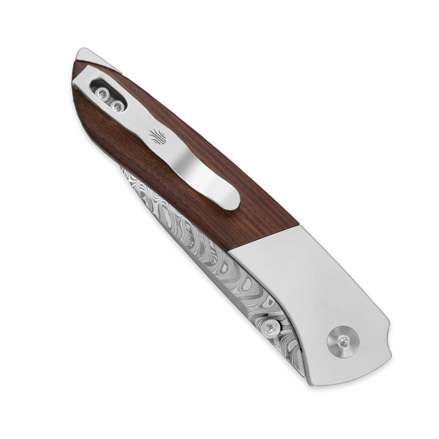 Spitfire | Damascus Steel | Aluminum & Mkuruti Wood | KizerV™ 3690A3