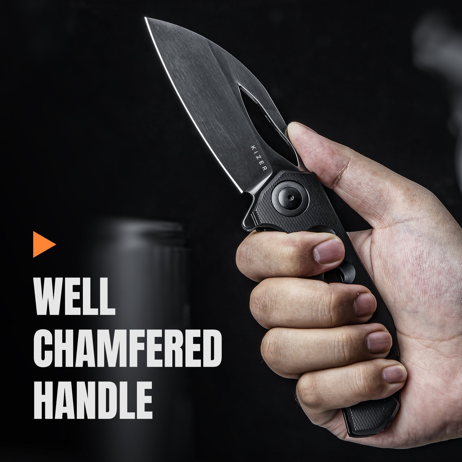Hawk | M390 Polished DLC | Titanium | KizerB™ 4683A1