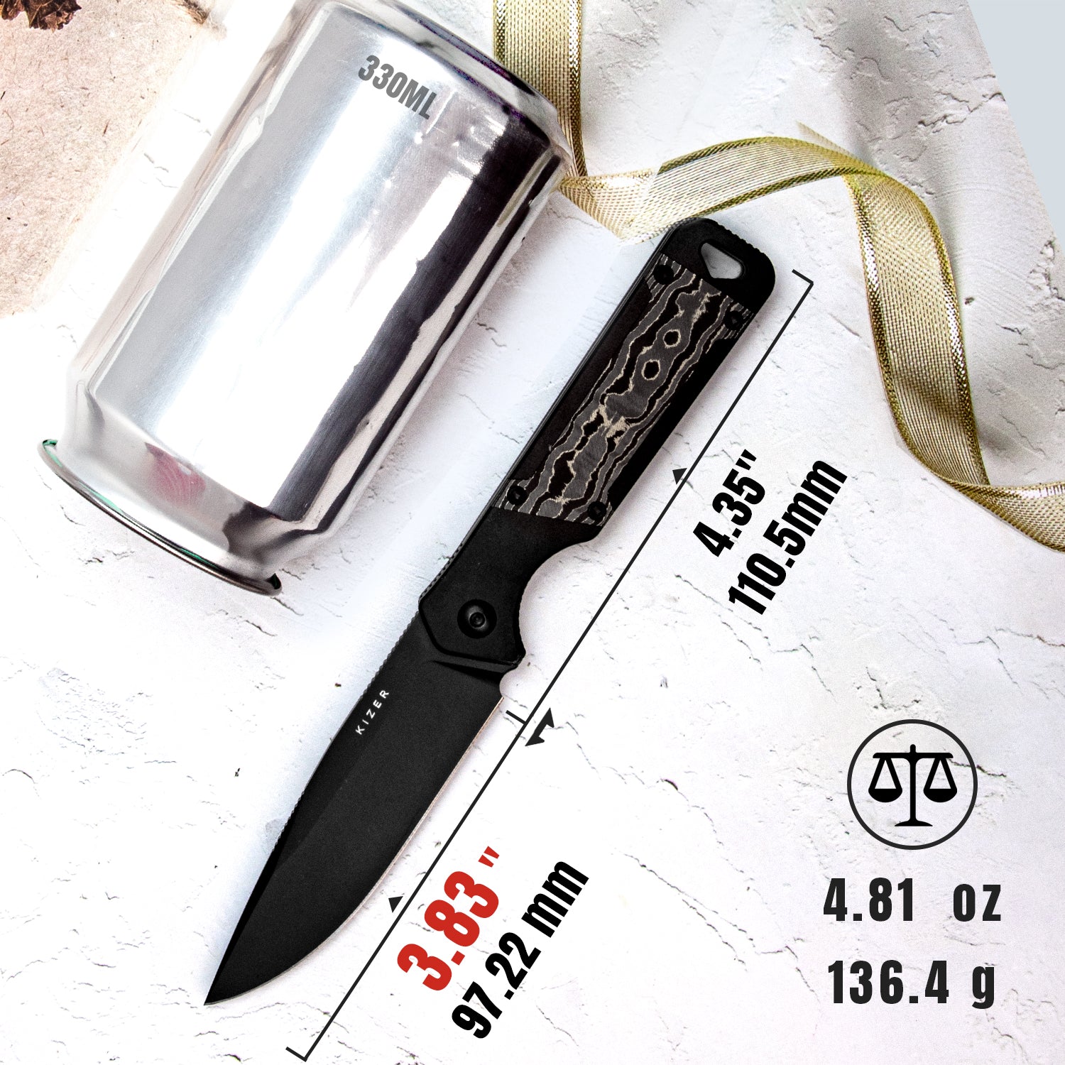 Militaw® | S35VN | Aluminium+Fat Carbon | KizerB™ 1067A1