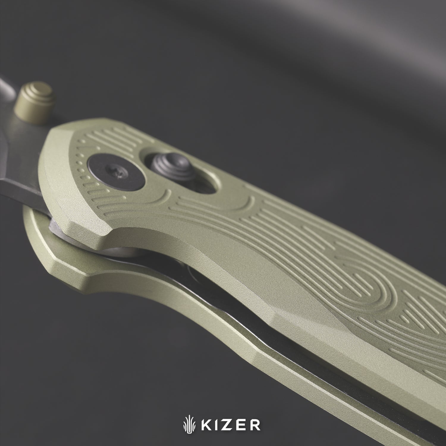 Khamsin | Kizer Clutch Lock™ | Nitro-V | Sandstorm Aluminum | Satin Finish | KizerV™ 3791A1