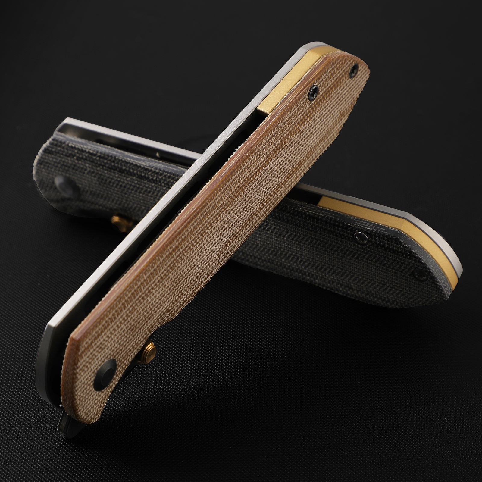 HARPOON FOLD | Elmax + Hollow Grind + Matte DLC Ultra | FRAME LOCK | Titanium | KizerB™ 4784A3