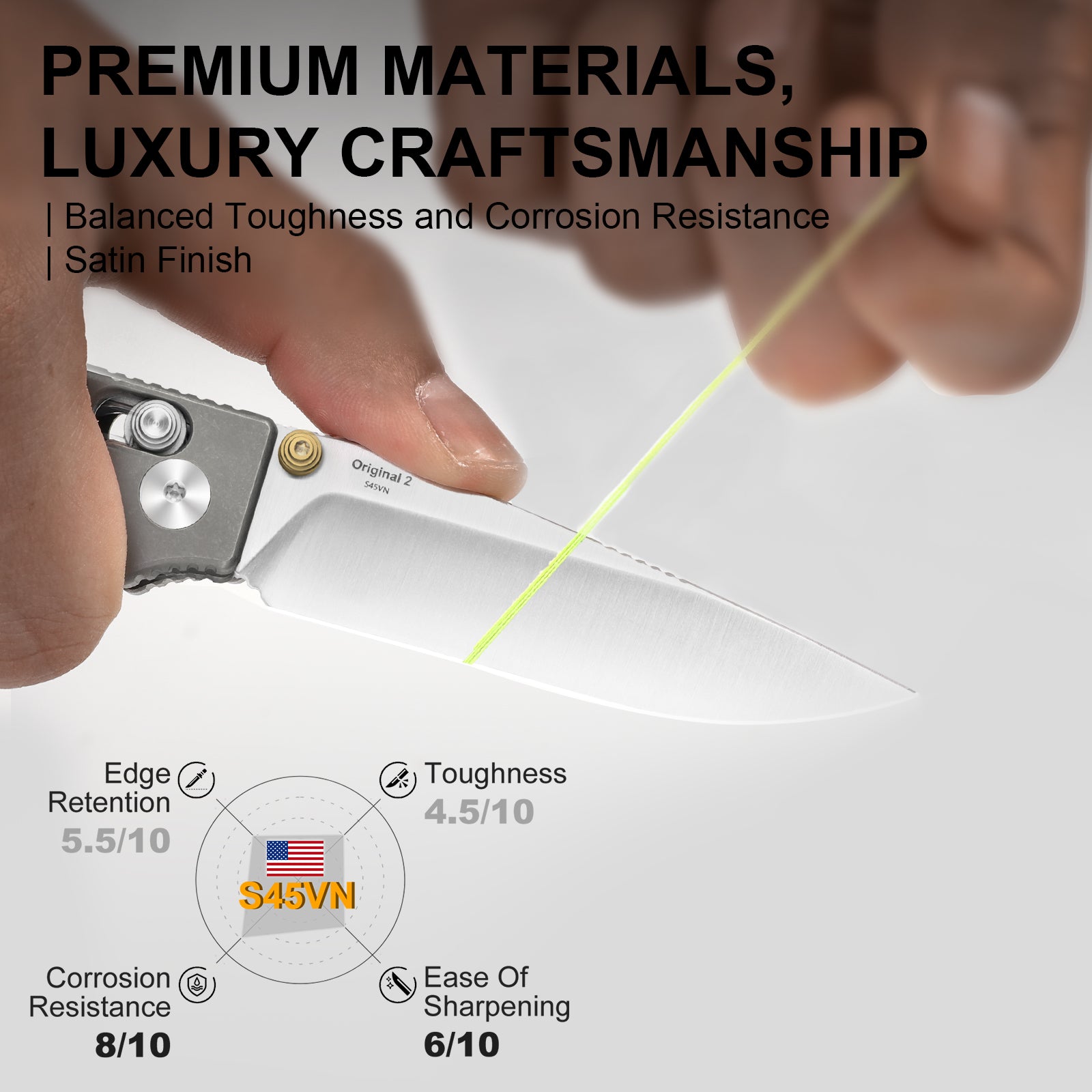 Original 2 | S45VN | Titanium | KizerB™ 3605.2MA1