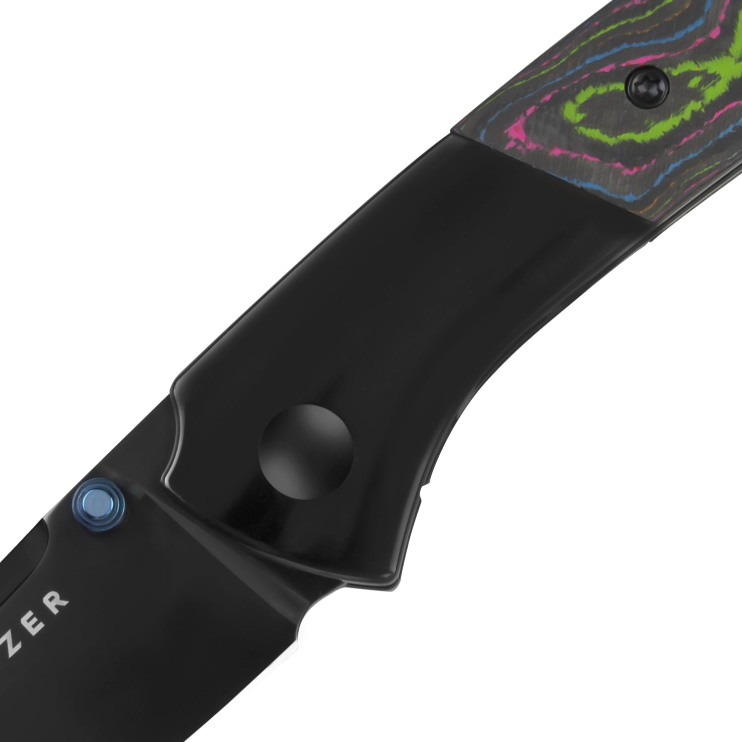 Spitfire | S35VN | Polished DLC | Titanium & Camo Carbon 80's | KizerB™ 3690A2