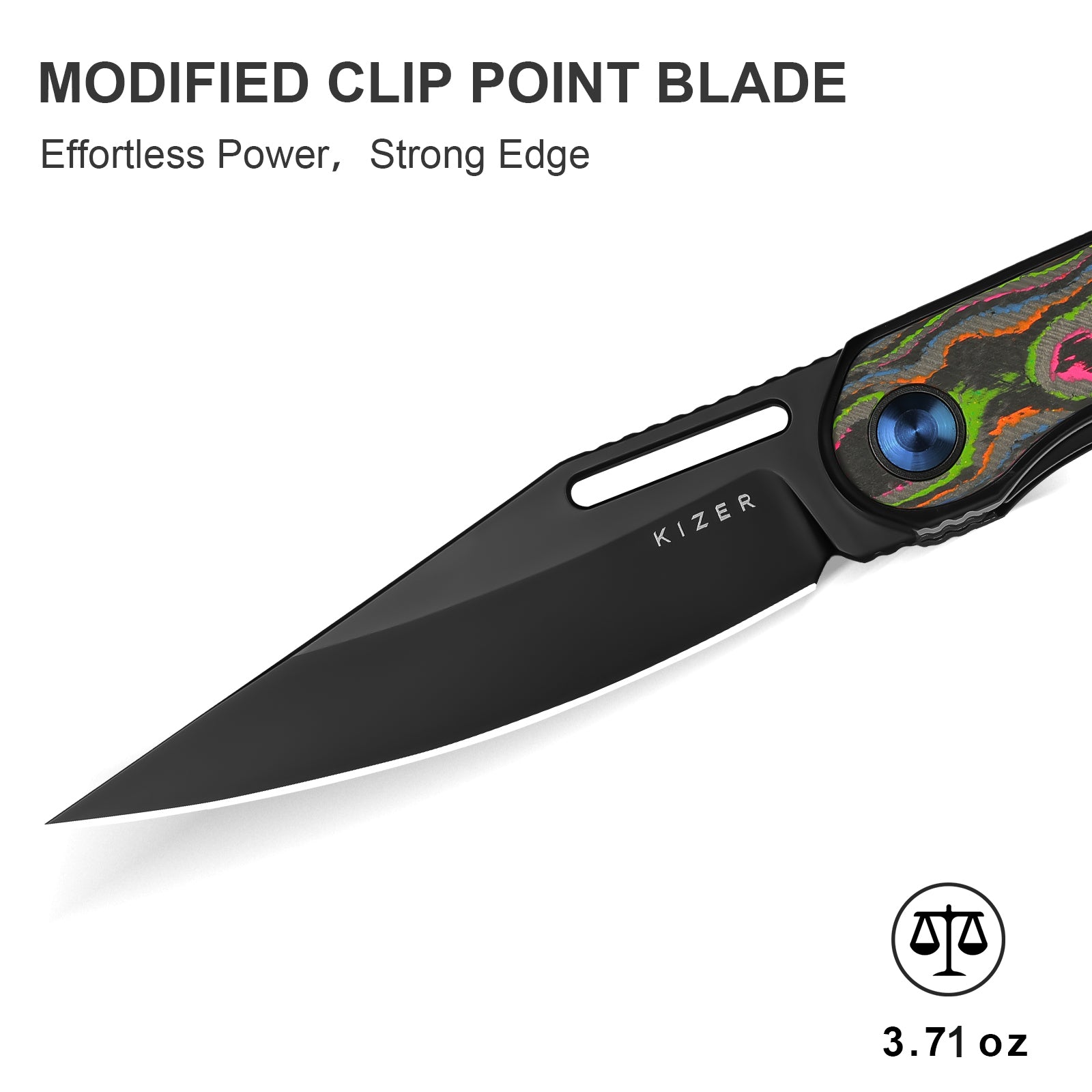 Raze | S45VN | Titanium & Camo Carbon | KizerB™ 3720A1