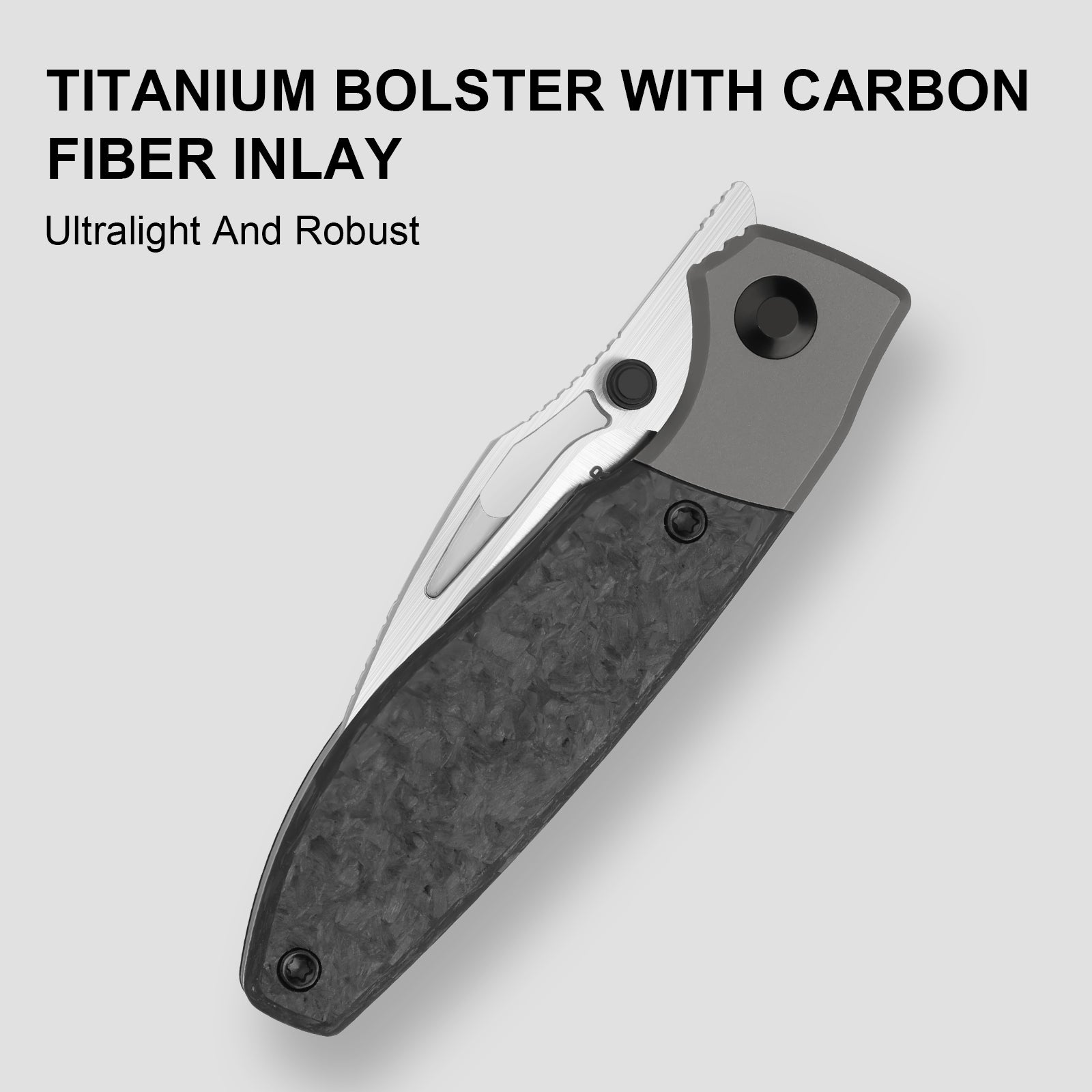 Shrike | S45VN | Titanium & Carbon Fiber | Front Flipper | KizerB™ 3746A1