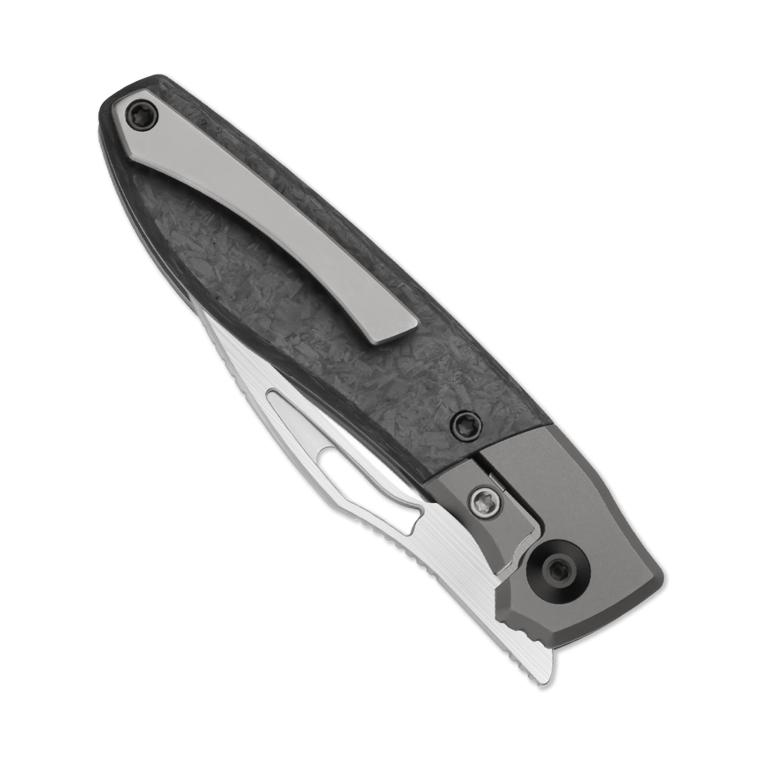 Shrike | S45VN | Titanium & Carbon Fiber | Front Flipper | KizerB™ 3746A1