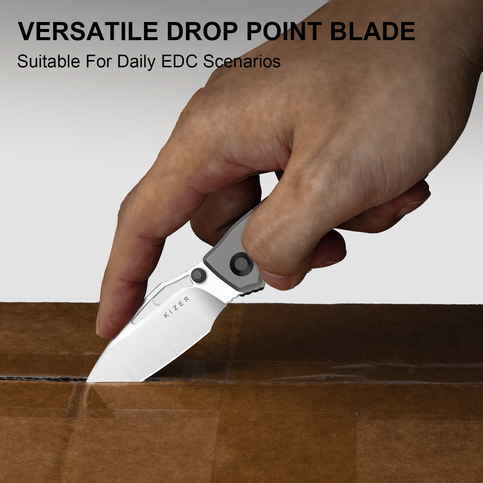 Shrike | S45VN | Titanium & Carbon Fiber | Front Flipper | KizerB™ 3746A1