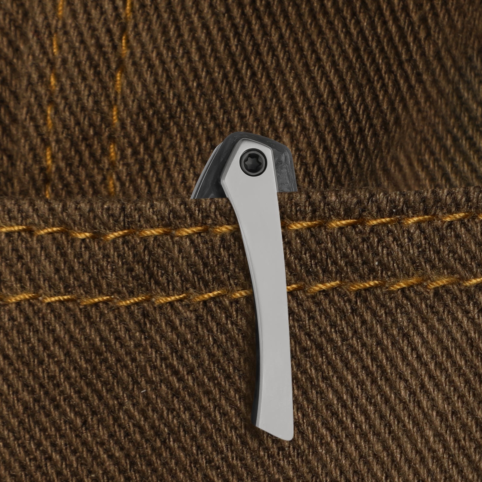 Shrike | S45VN | Titanium & Carbon Fiber | Front Flipper | KizerB™ 3746A1