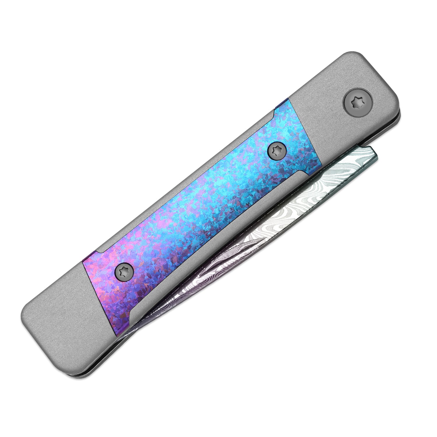 Little Grand | Damascus | Aluminum & Crystallized Titanium | KizerB™ 2670A4 | Limited