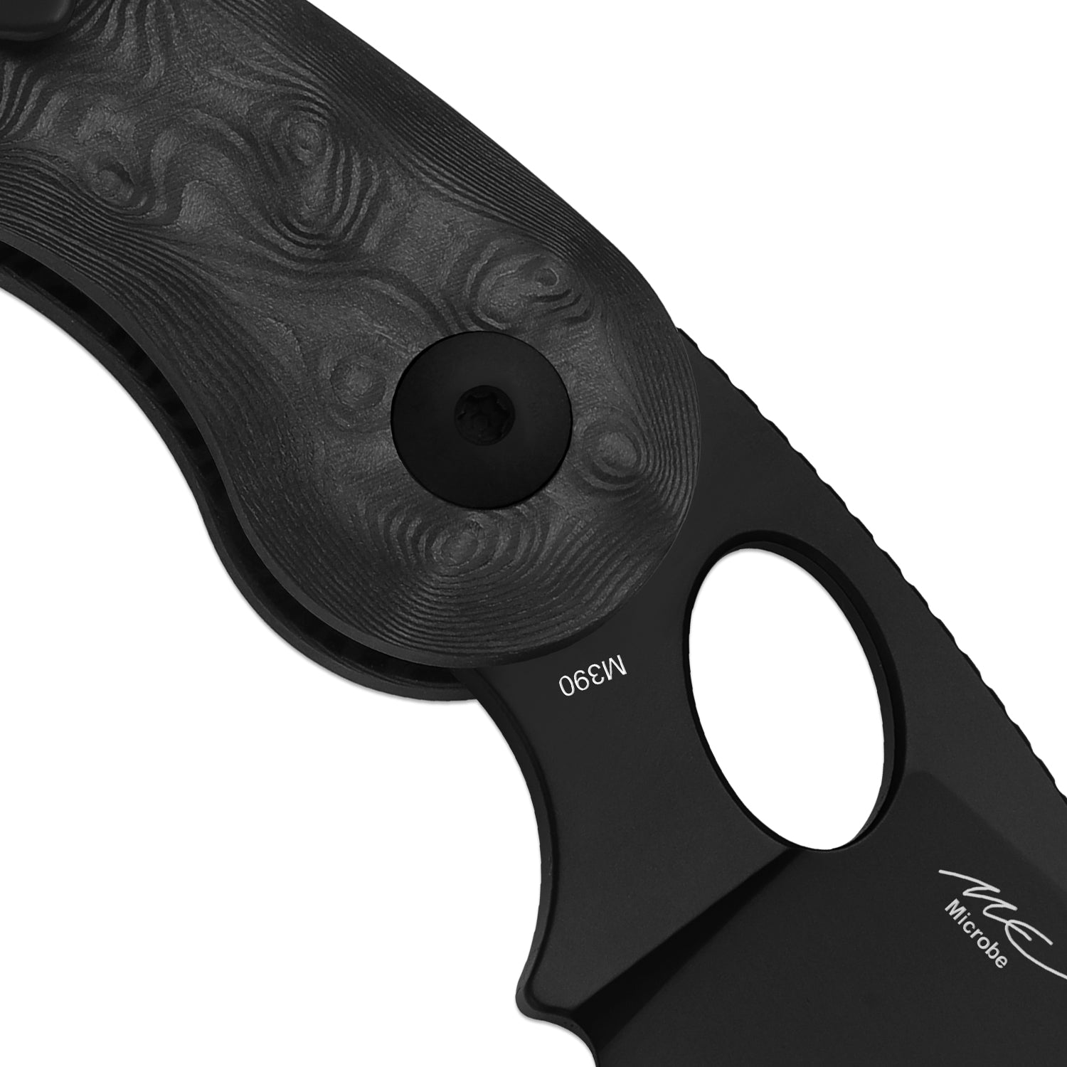 Microbe™ | 5Th Pocket Knife | Kizer Button Liner Lock™ | Fat Carbon Black Dune Handle | KizerB™ 2742A3