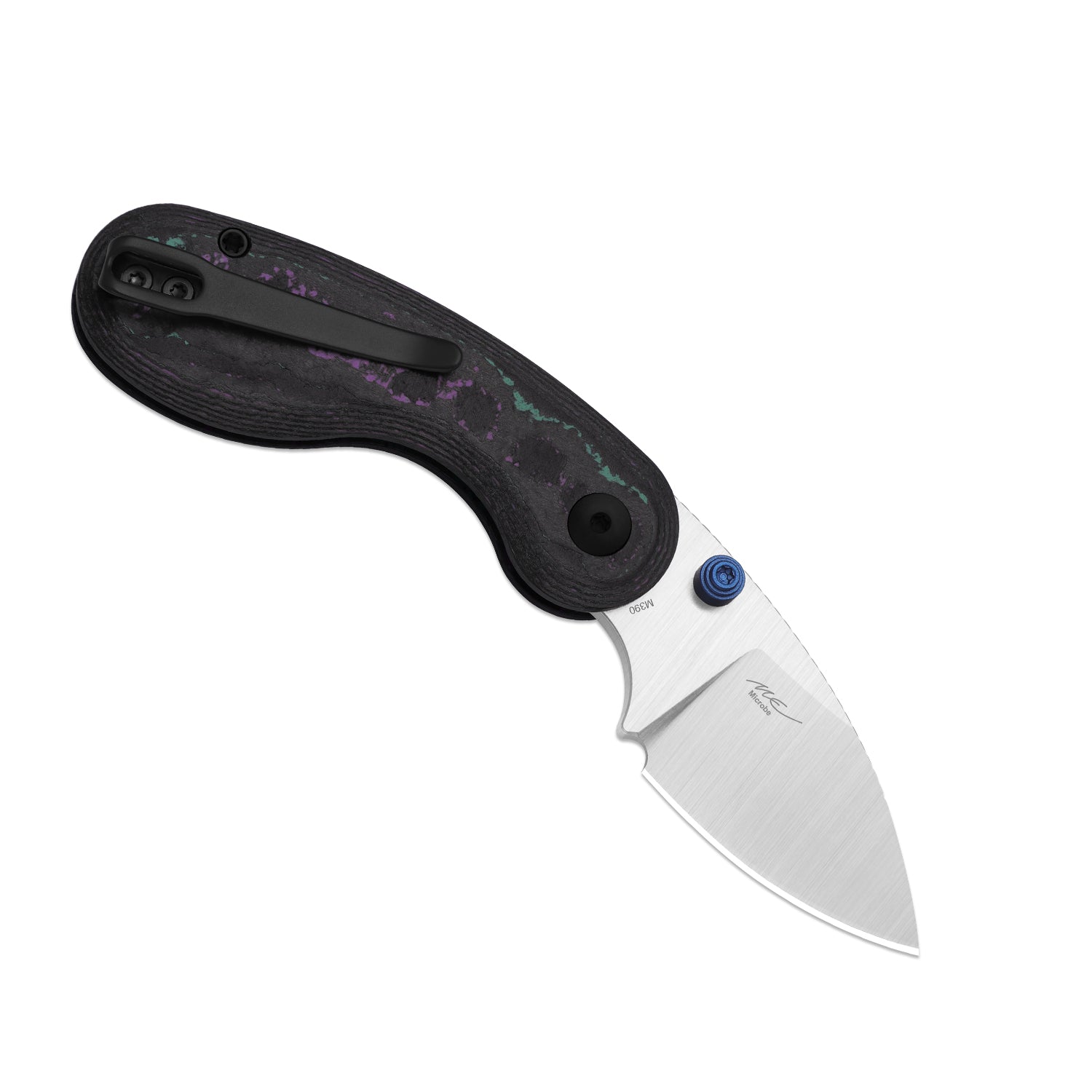 Microbe™ | 5Th Pocket Knife | Kizer Button Liner Lock™ | Camo Carbon Jazzy Handle | KizerB™ 2742A4