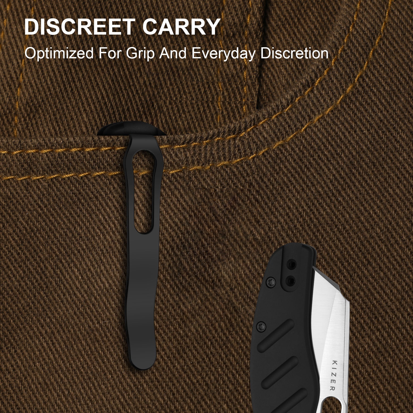 Sheepdog® Knives C01C | Kizer Button Liner Lock™ | ELMAX | Aluminum  | KizerB™ 3488.29BSA1