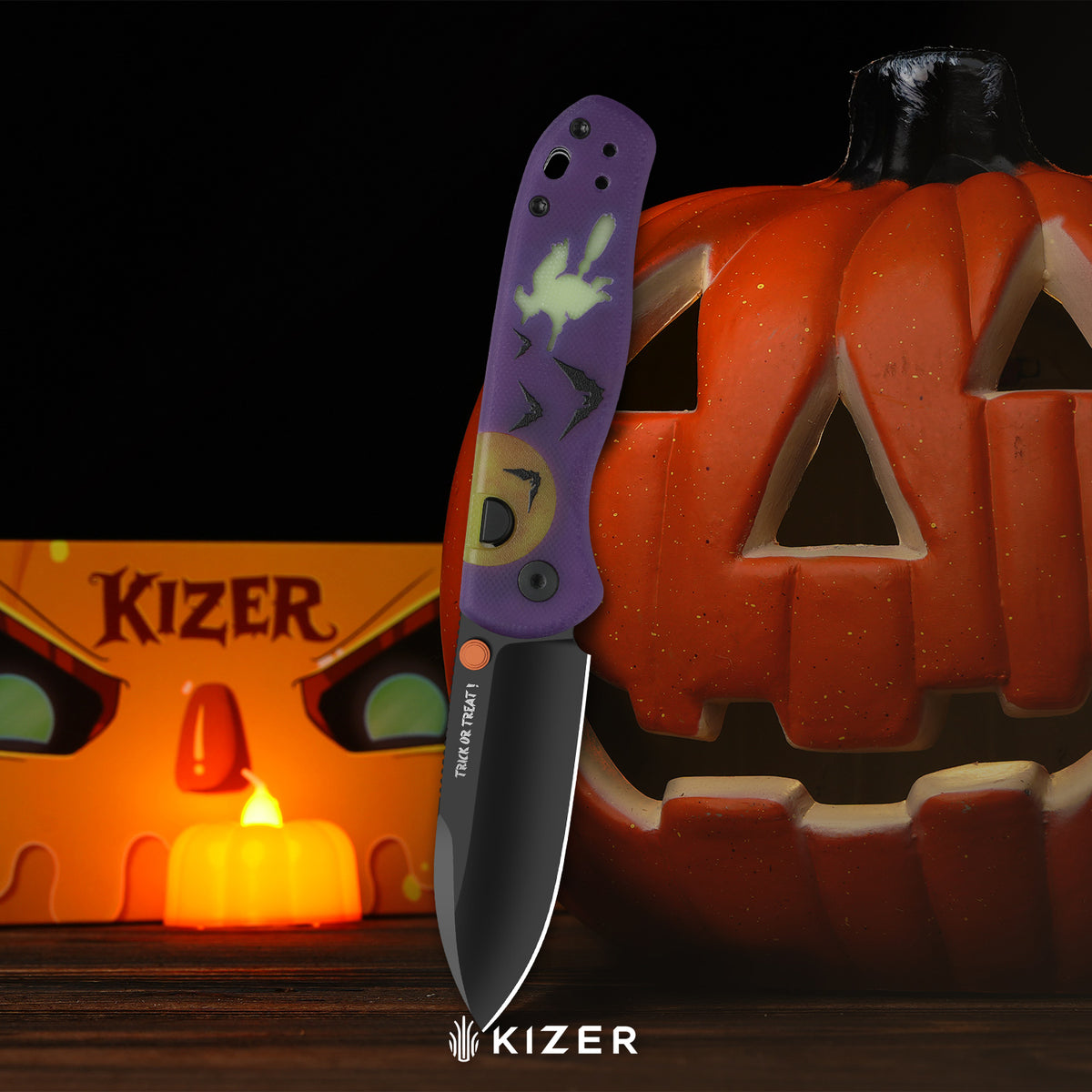 Halloween | Drop Bear® | ELMAX | Dual-Color GID Handle | KizerB™ 3619HW2 | Halloween Special Edition