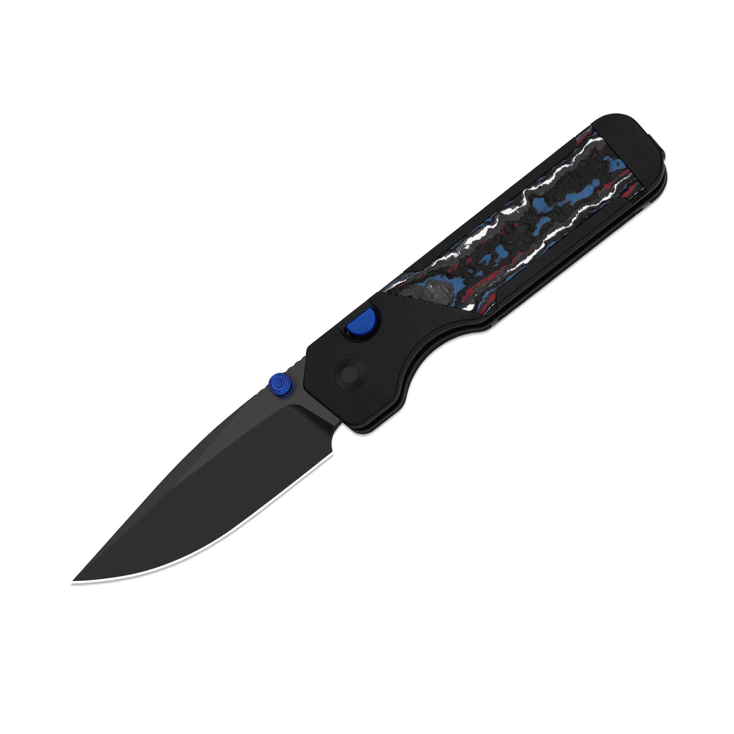 Militaw 315 KwikSwap™ | Kizer Button Liner Lock™ | M390 + Matte DLC Ultra | Aluminum & FatCarbon Nebula | KizerB™ 3634.31BDA1