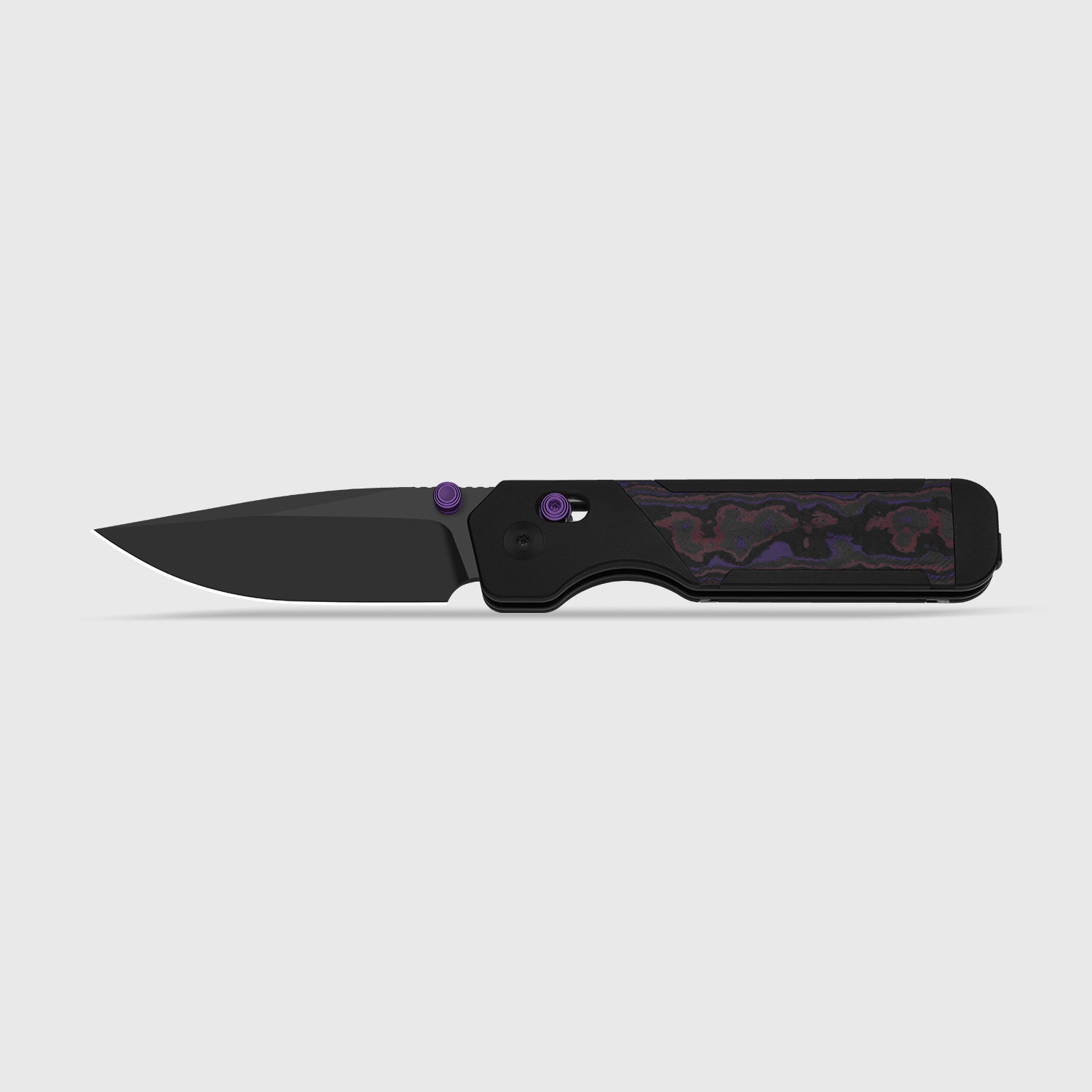 Militaw 315 KwikSwap™ | Kizer Clutch Lock™ | Elmax + Matte DLC Ultra | Aluminum & FatCarbon Purple Haze | KizerB™ 3634.31CDA1