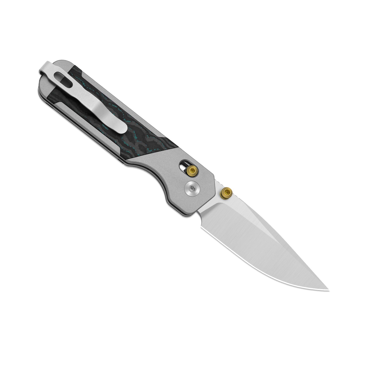 Militaw 315 KwikSwap™ | Kizer Clutch Lock™ | Elmax + Satin | Aluminum & Shipwreck CamoCarbon | KizerB™ 3634.31CDA2
