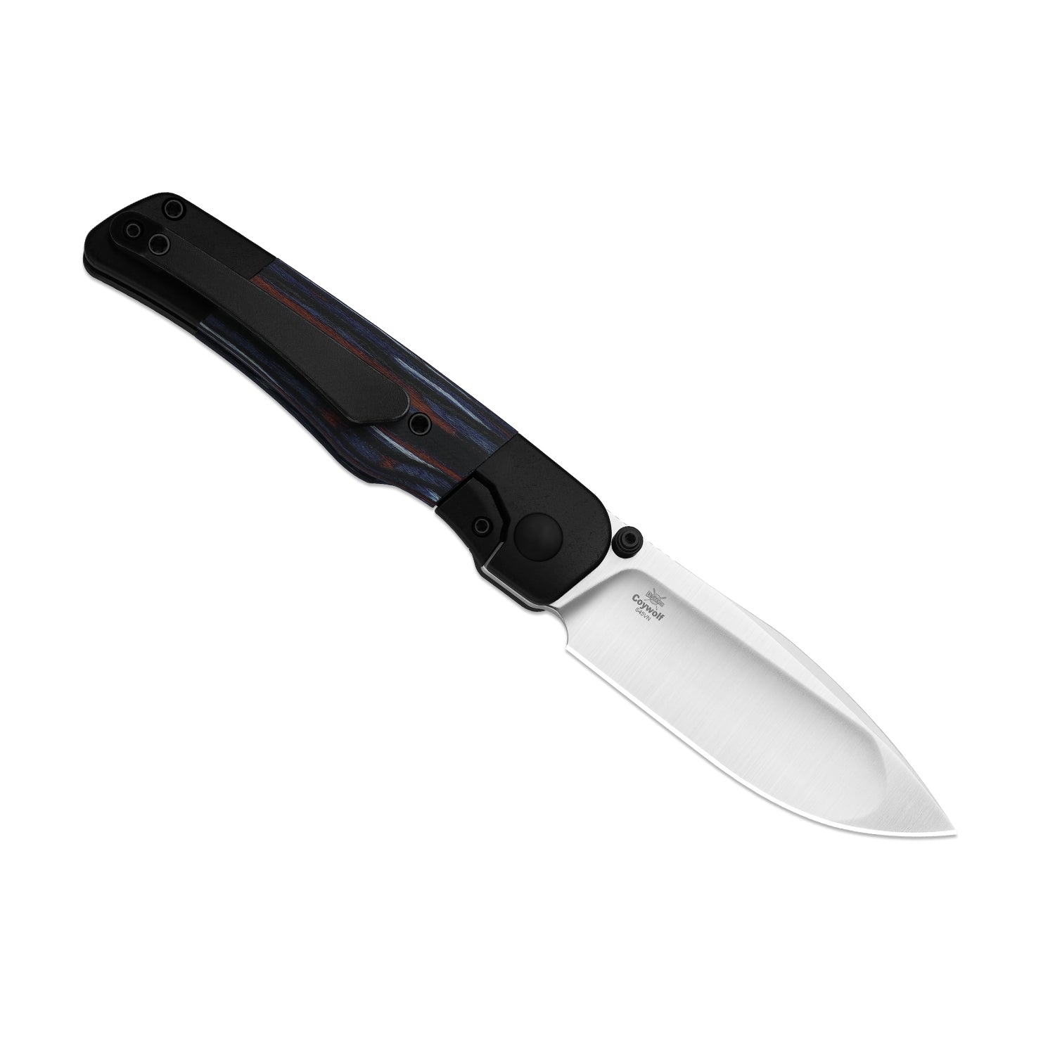 Coywolf | Compound Grind | Titanium & Reconstituted Wood | Frame Lock | KizerB™ 3685A2
