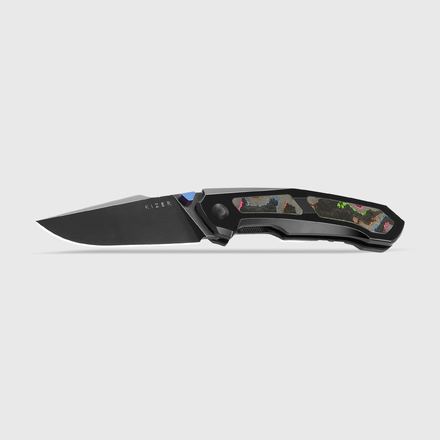 Feweed | S45VN | Titanium（Camo Carbon 80s）| KizerB™ 3694A3