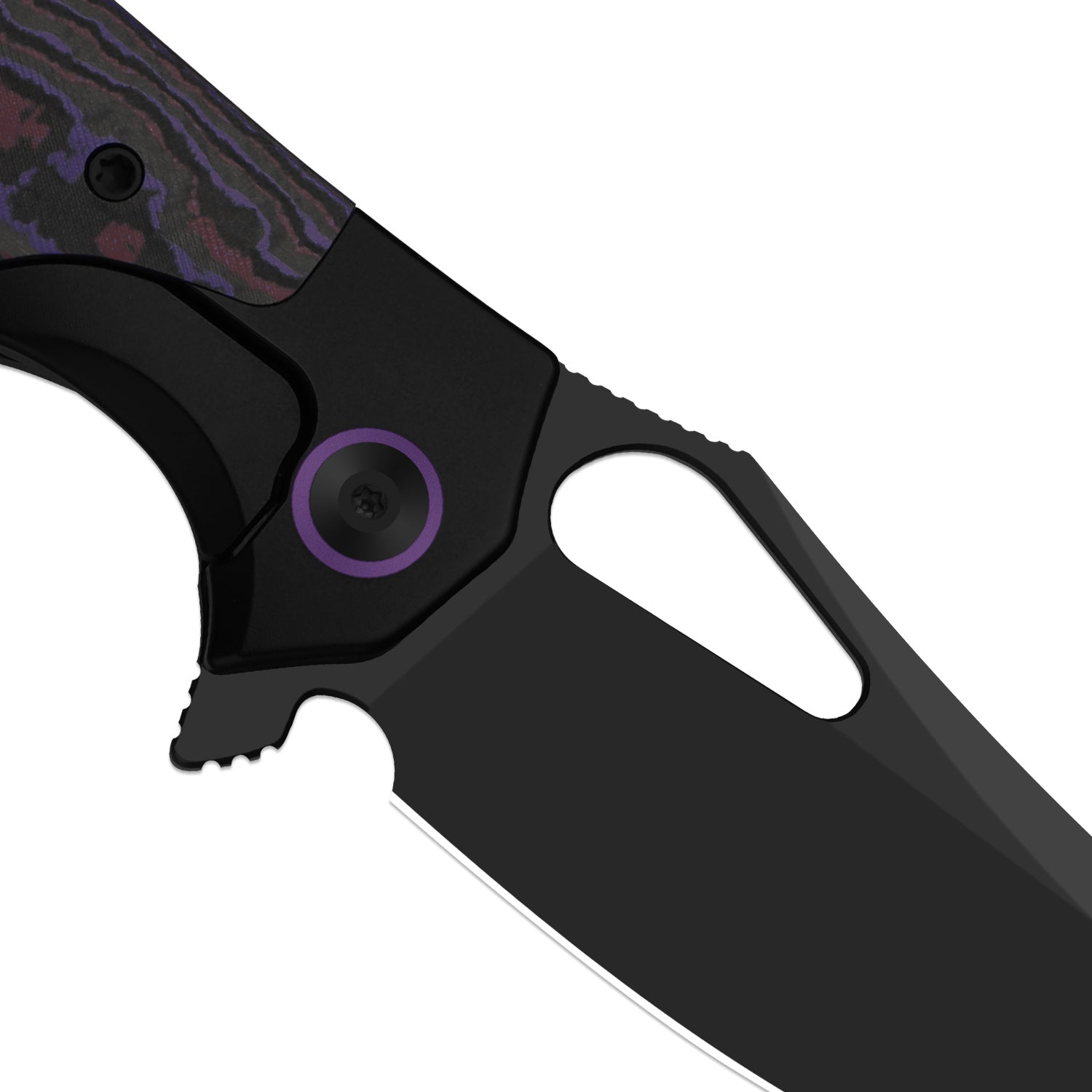 Cyclone | Frame Lock | Titanium & Fatcarbon Purple Haze | S35VN+Matte DLC Ultra | KizerB™ 3734A1