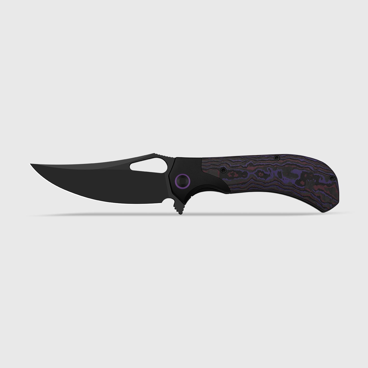 Cyclone | Frame Lock | Titanium & Fatcarbon Purple Haze | S35VN+Matte DLC Ultra | KizerB™ 3734A1