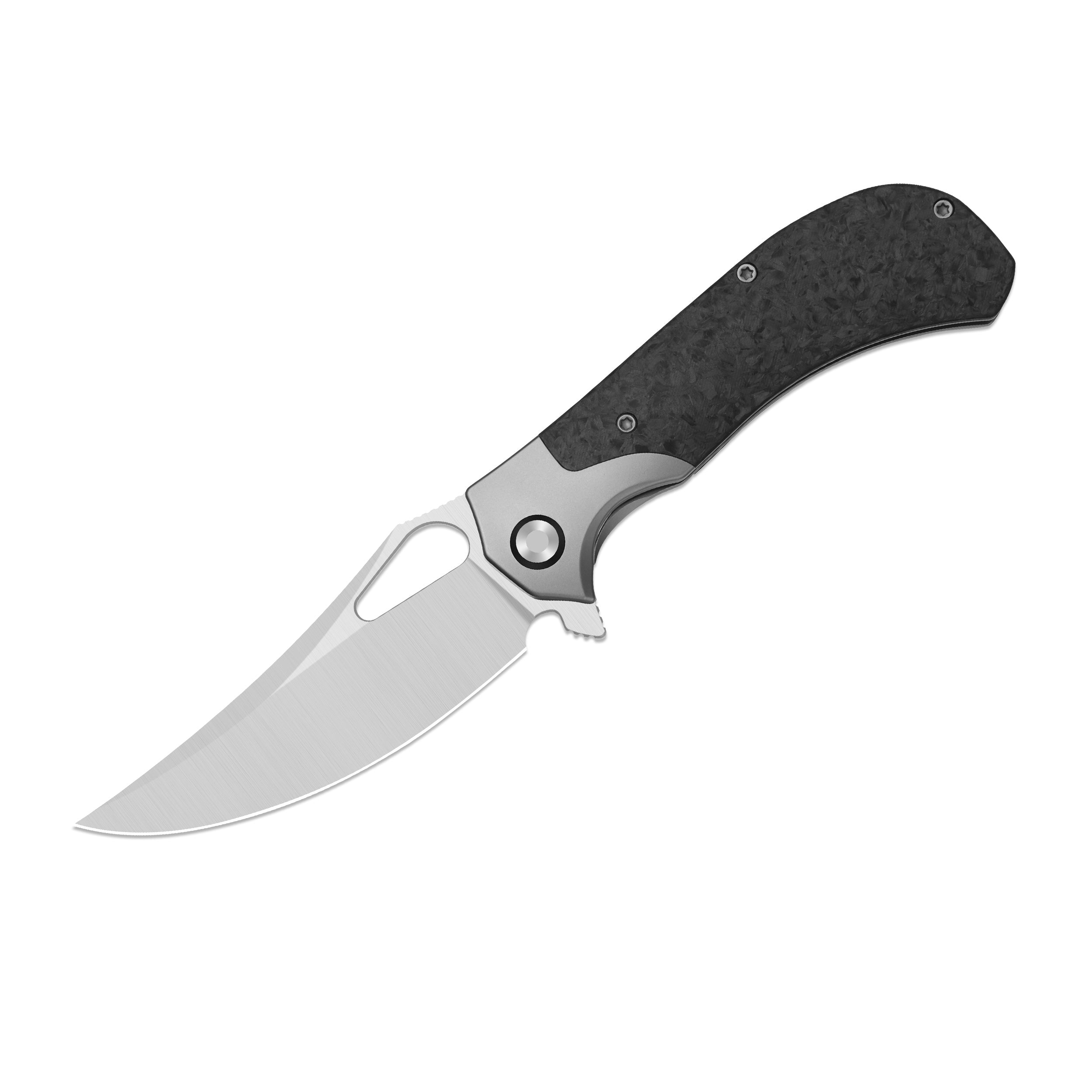 Cyclone | Frame Lock | Titanium & Carbon Fiber | S35VN+Satin Finish | KizerB™ 3734A2