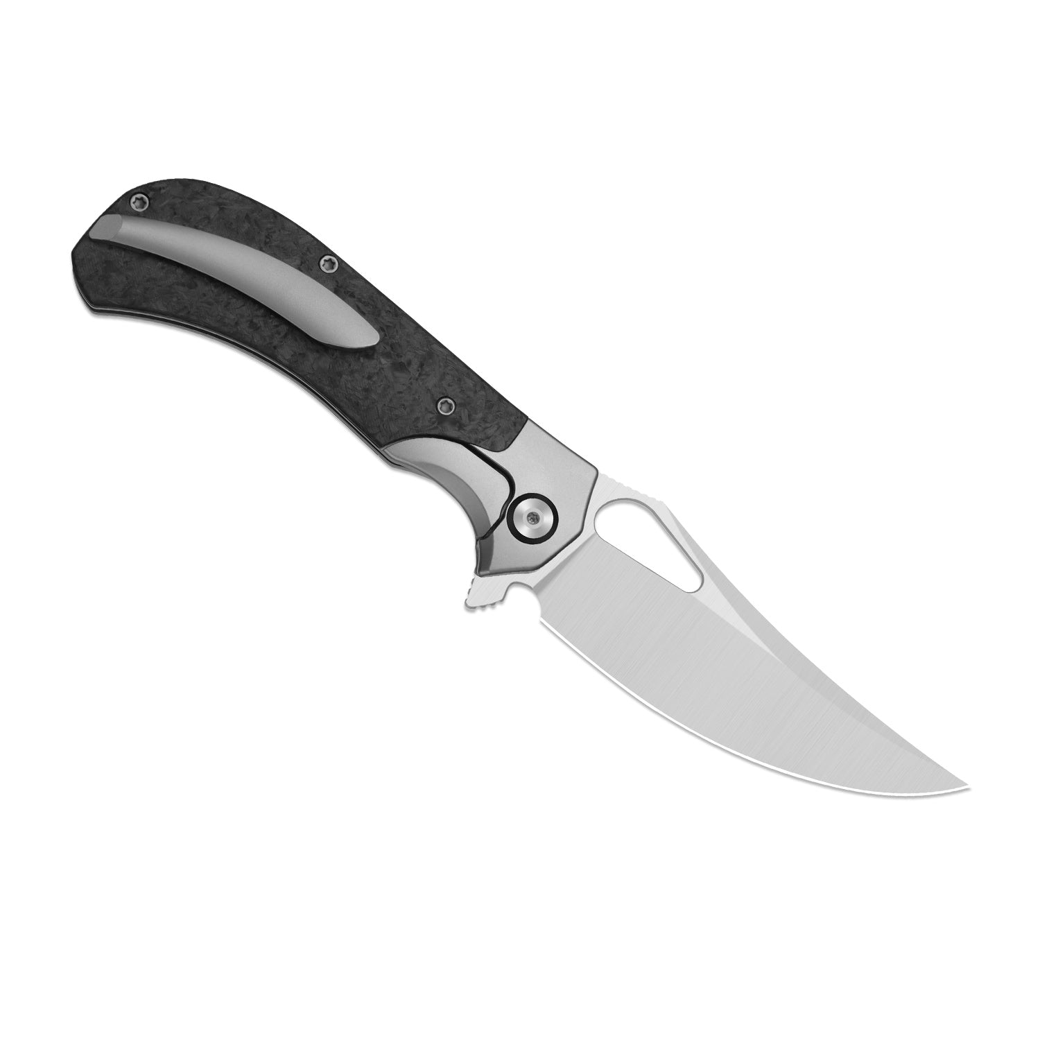 Cyclone | Frame Lock | Titanium & Carbon Fiber | S35VN+Satin Finish | KizerB™ 3734A2