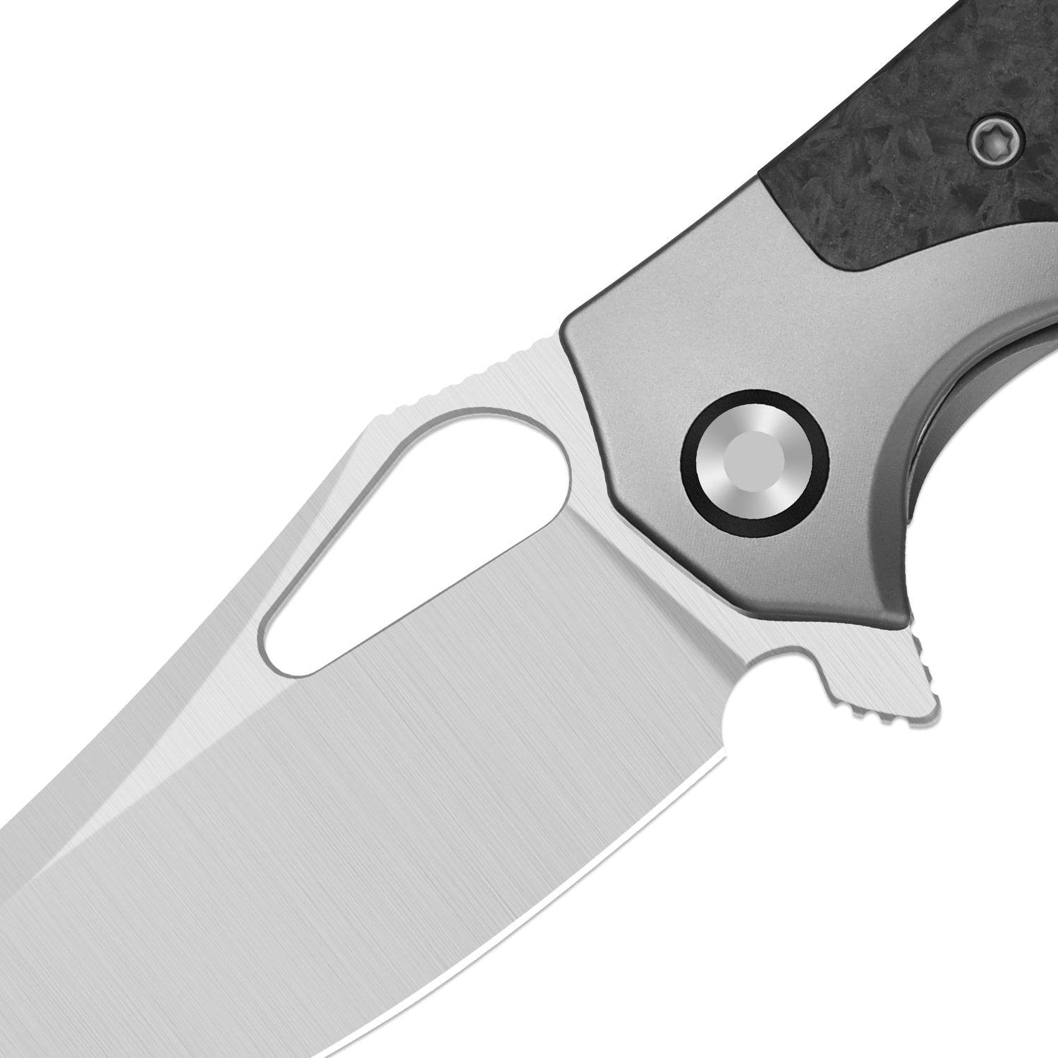 Cyclone | Frame Lock | Titanium & Carbon Fiber | S35VN+Satin Finish | KizerB™ 3734A2