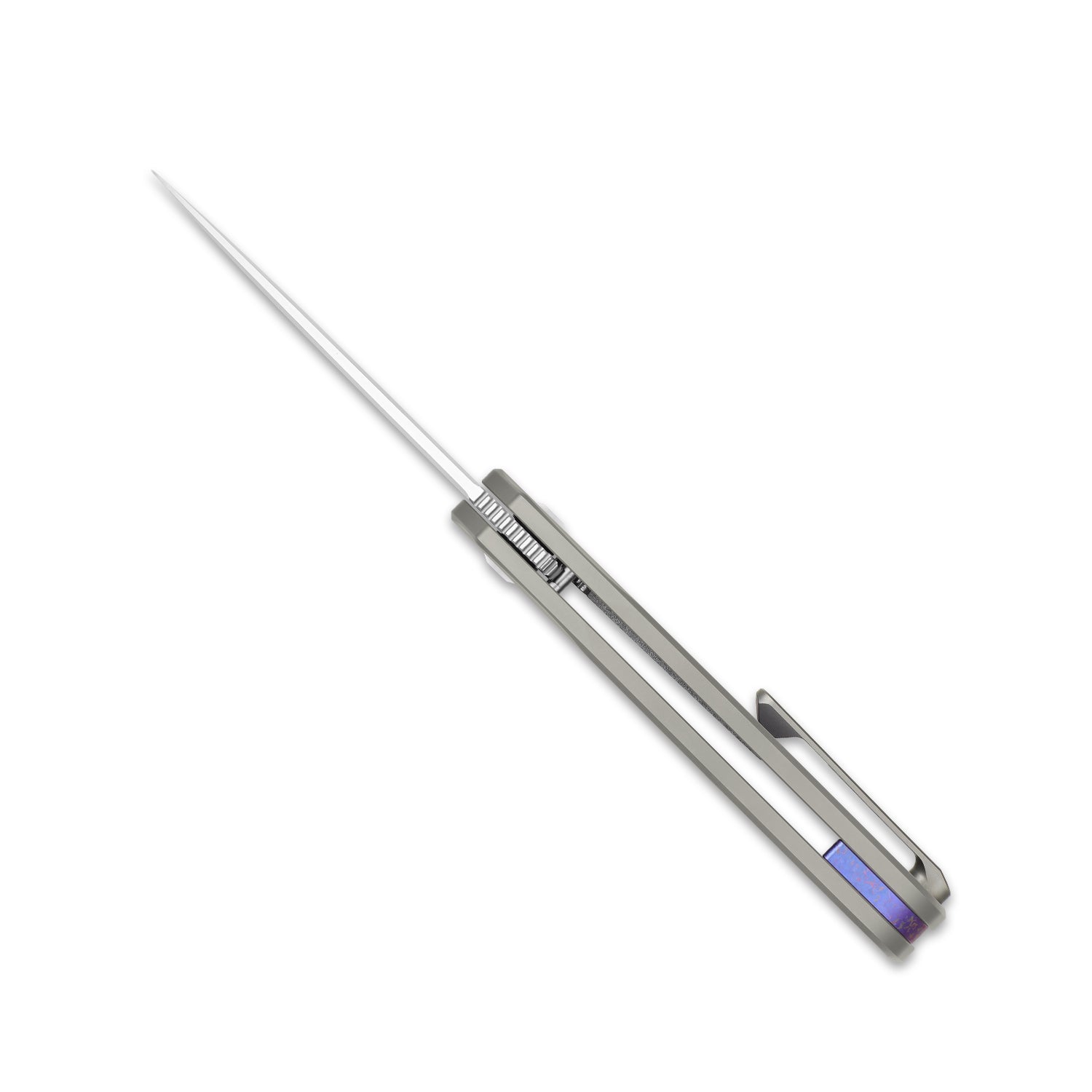 Topsail | S45VN | Titanium & Crystallized Titanium | Front Flipper | KizerB™ 3735A1