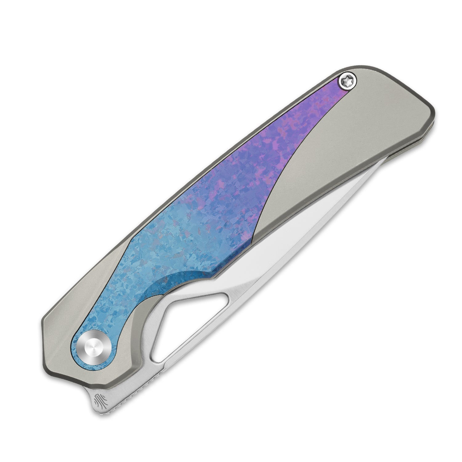 Topsail | S45VN | Titanium & Crystallized Titanium | Front Flipper | KizerB™ 3735A1