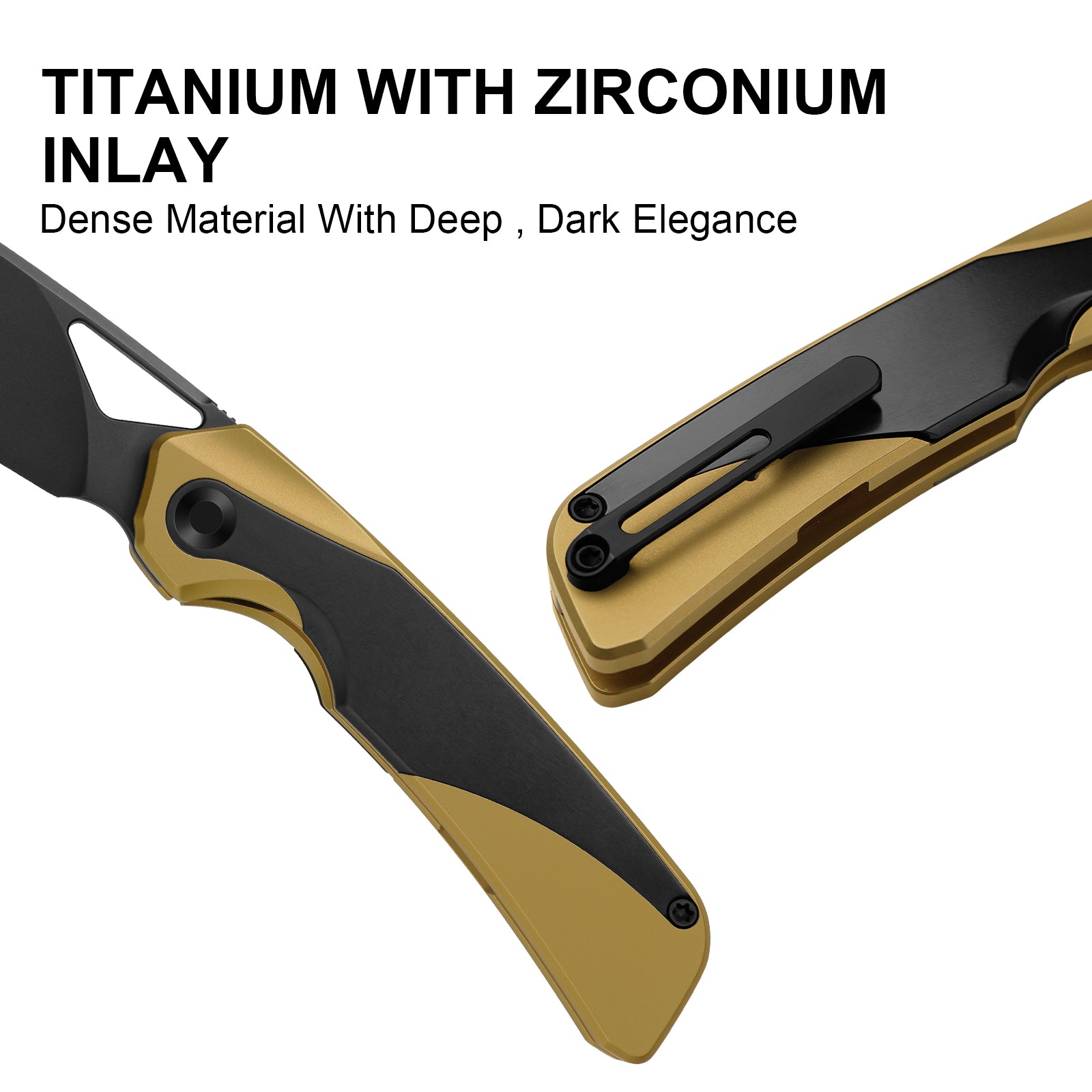 Topsail | M390 | Titanium + Stark Black Zirconium | Matte DLC Ultra | Front Flipper | KizerB™ 3735A3