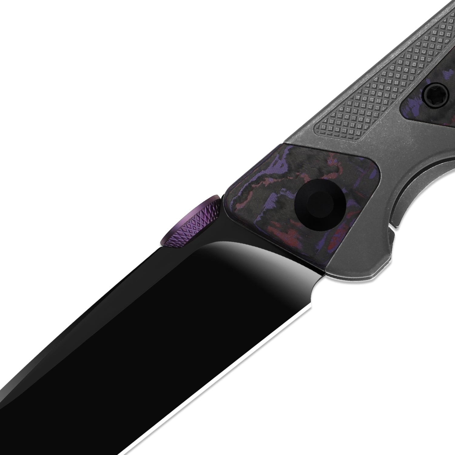 Sable Chief | K390 | Polished DLC Ultra | Titanium & FatCarbon Purple Haze | KizerB™ 3745A2