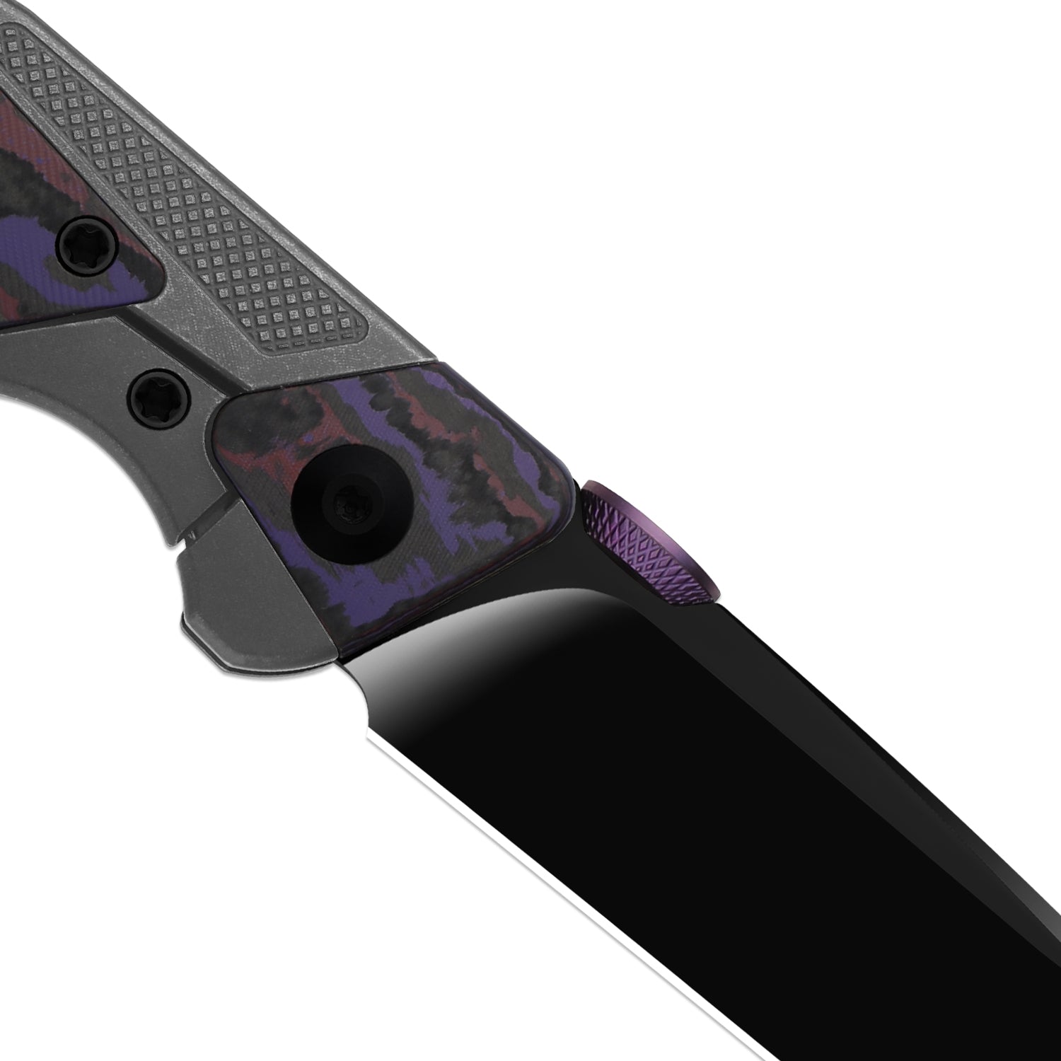 Sable Chief | K390 | Polished DLC Ultra | Titanium & FatCarbon Purple Haze | KizerB™ 3745A2
