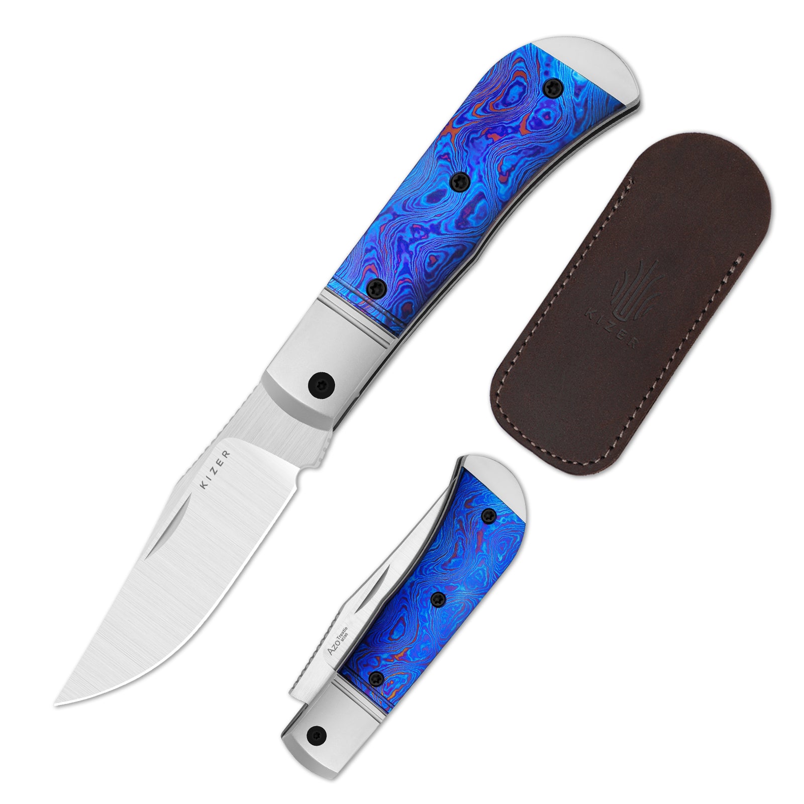 Trestle | M390 | Titanium & Timascus | KizerB™ 3761A6 | Limited