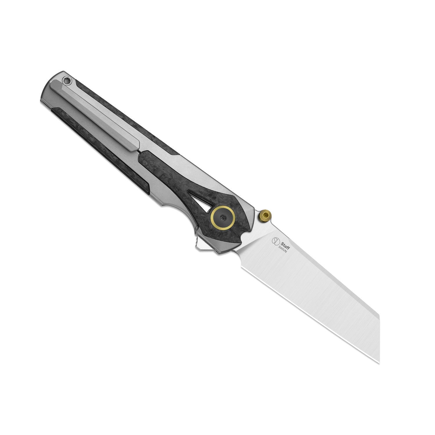 Staff | Frame Lock | S45VN | Titanium & Carbon Fiber | Satin Finish | KizerB™ 3795A2